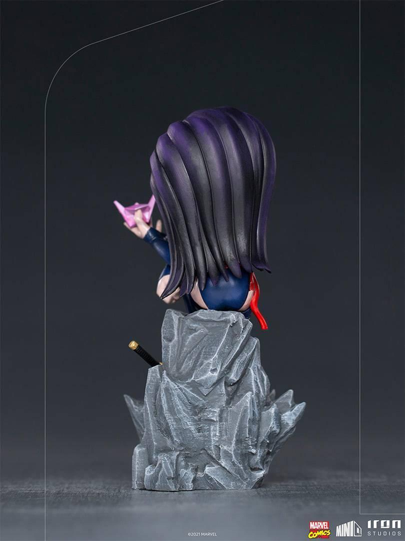 Iron Studios X-Men Psylocke MiniCo Figure - Premium Collectible for Marvel Fans, Display for Home & Office Decor