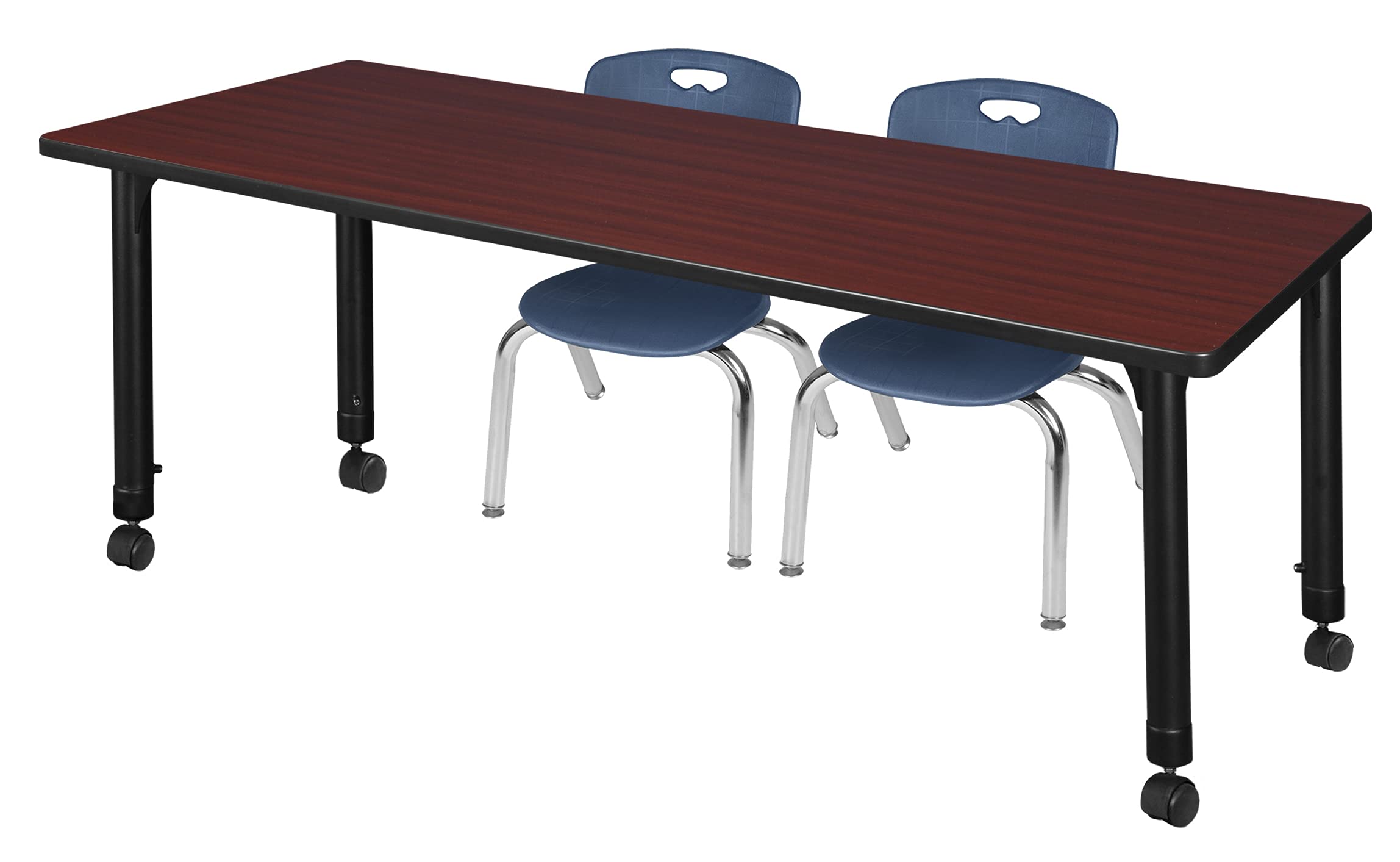 Regency Kee Adjustable Height Mobile Classroom Table Set with Two 12