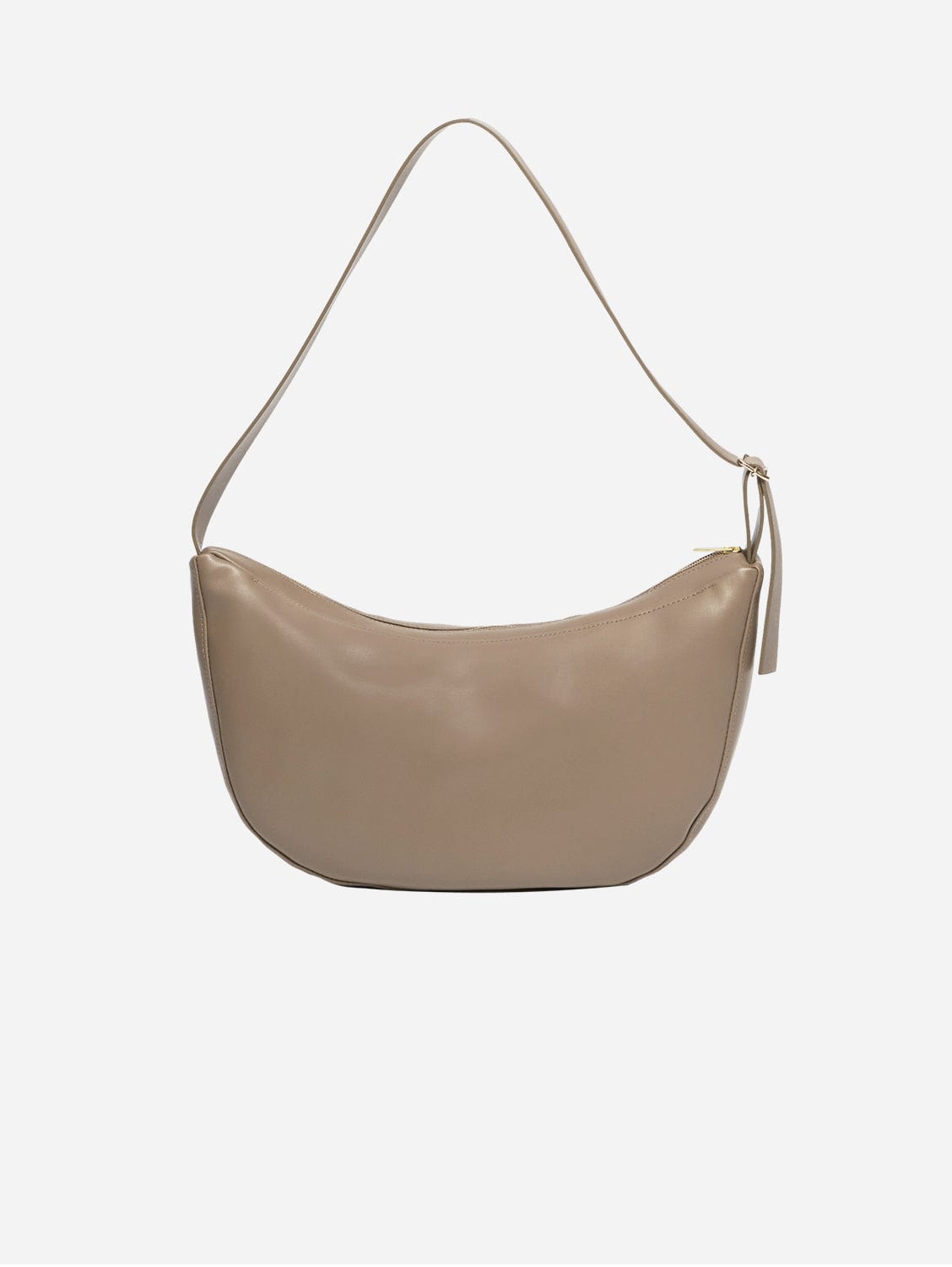 Oleatex Vegan Olive Leather Half Moon Crossbody Bag in Mocha Brown | Eco-Friendly & Cruelty-Free Handbag for Women | Perfect for Work, Travel & Evening Out