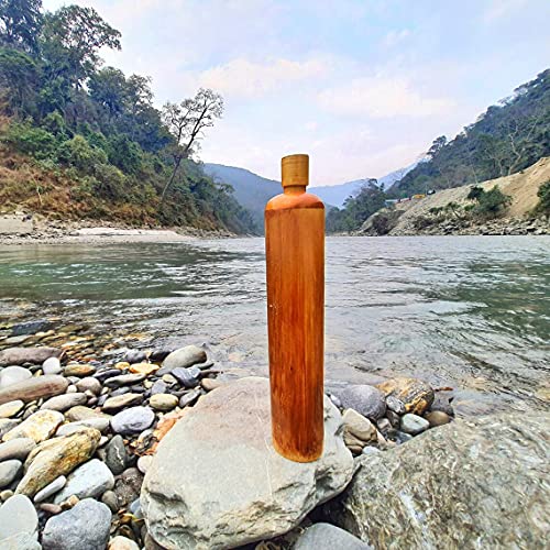 Eco-Friendly Bamboo Water Bottle - 750ml & 500ml Set for Gym, Sports, Hot & Cold Drinks | Perfect Halloween & Christmas Gift | Reusable BPA-Free Bottle for Workouts, Hiking, Yoga & Daily Hydration