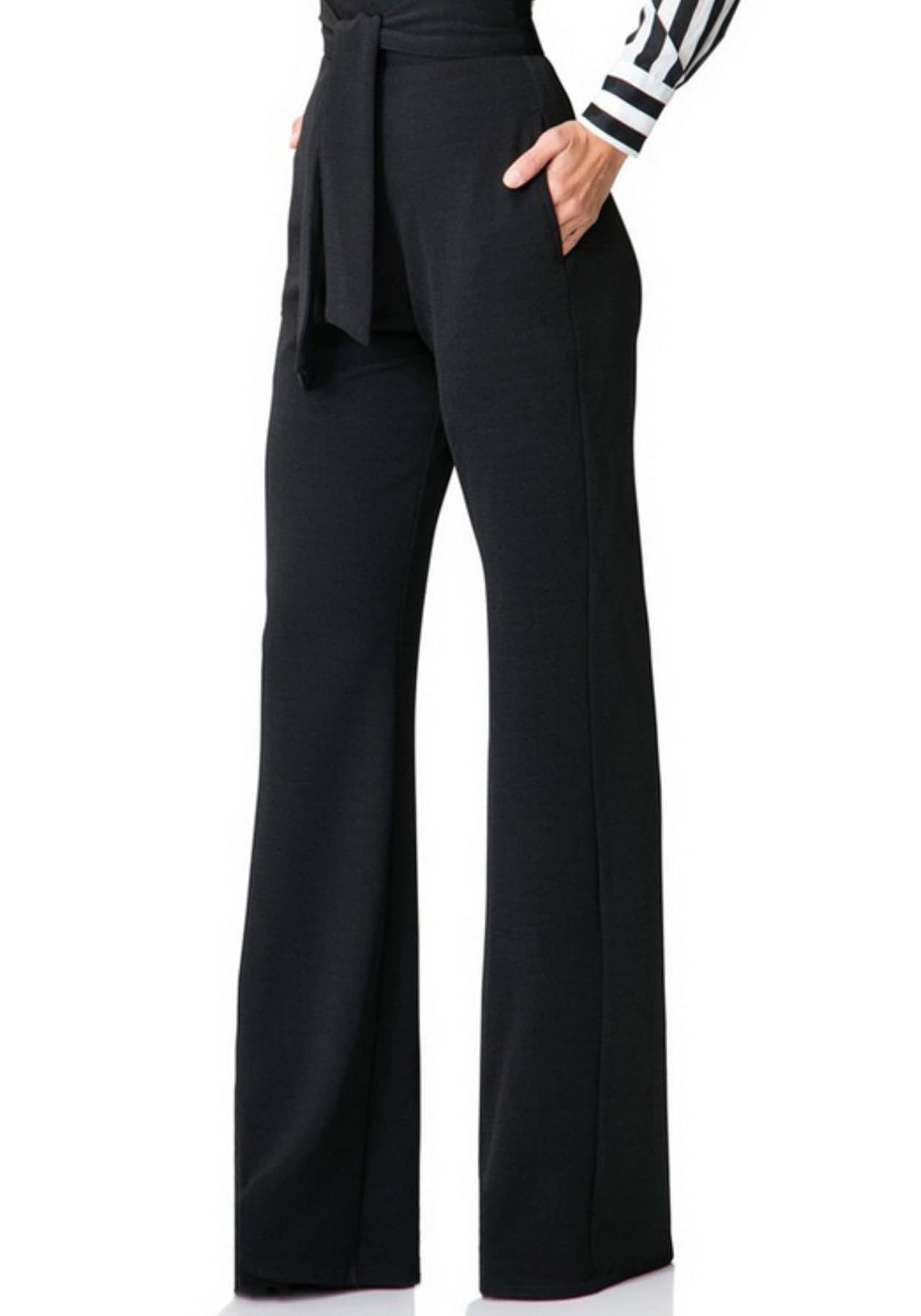 Lucuna Women's High Waisted Wide Leg Dress Pants - Office Work Pants for Business Casual & Professional Wear - Comfortable Slacks for Workplace, Meetings & Formal Occasions