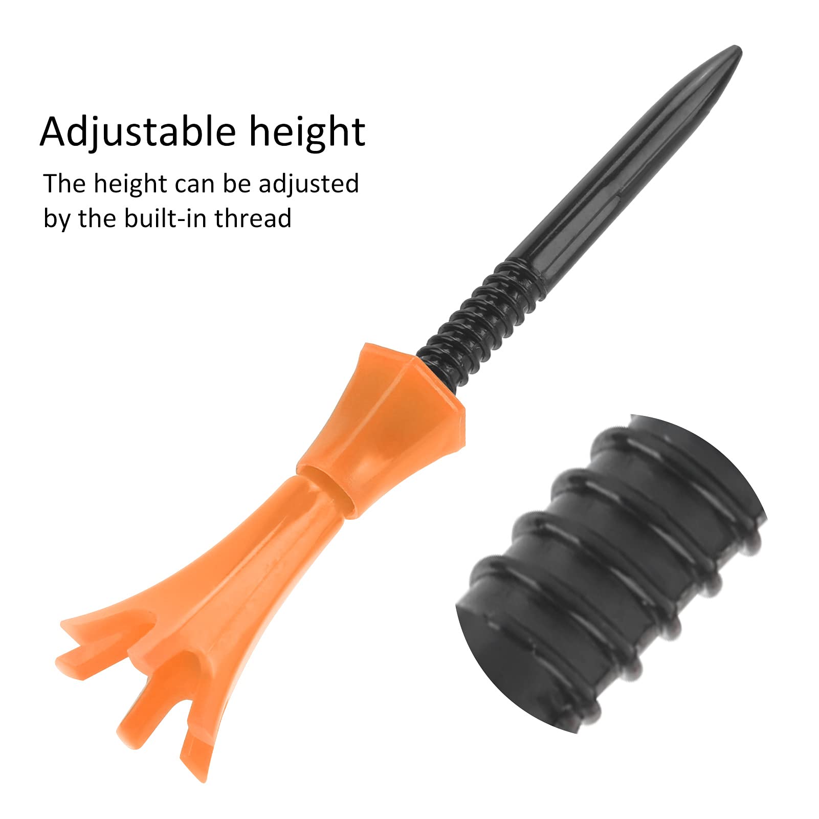 Premium Golf Ball Holder & Tee Organizer - Portable, Stable & Convenient for Backyard, Lawn & Outdoor Golf Practice (Orange) | Perfect for Driving Range, Backyard Training & On-Course Use
