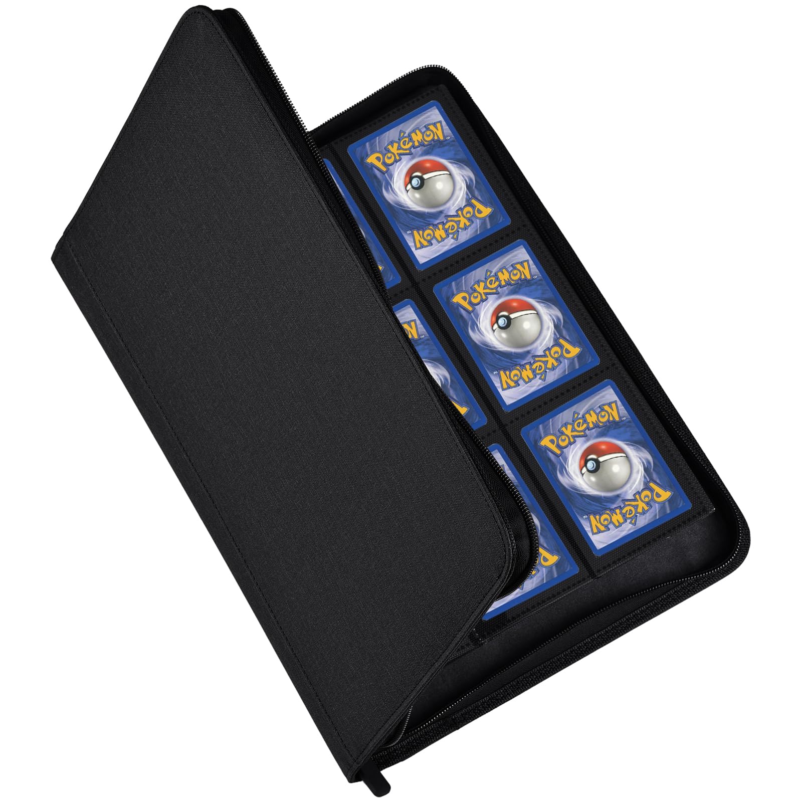 HerriaT 9-Pocket Trading Card Binder - Premium PU Leather Cover Holds 360 Cards | Durable Card Collection Album for YuGiOh, MTG, TCG, Pokemon, Sports Cards | Perfect for Gaming Tournaments & Card Collectors