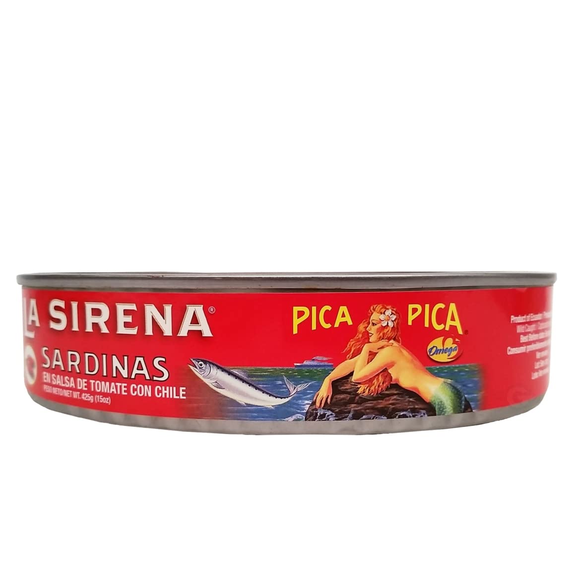 Spicy Tomato Sauce Sardines in Oval Tin - La Sirena 15 oz (Pack of 3) | Perfect for Pasta, Pizza & Tapas Recipes