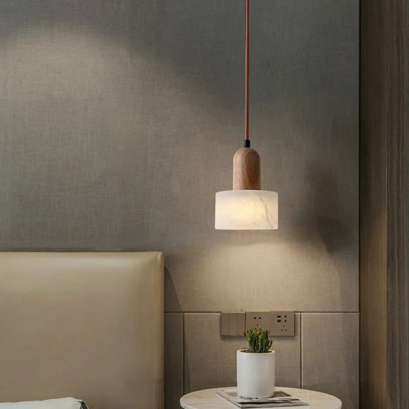 Serenity Modern Marble Pendant Light - Elegant Hanging Chandelier for Dining Room, Kitchen Island & Bedroom Decor