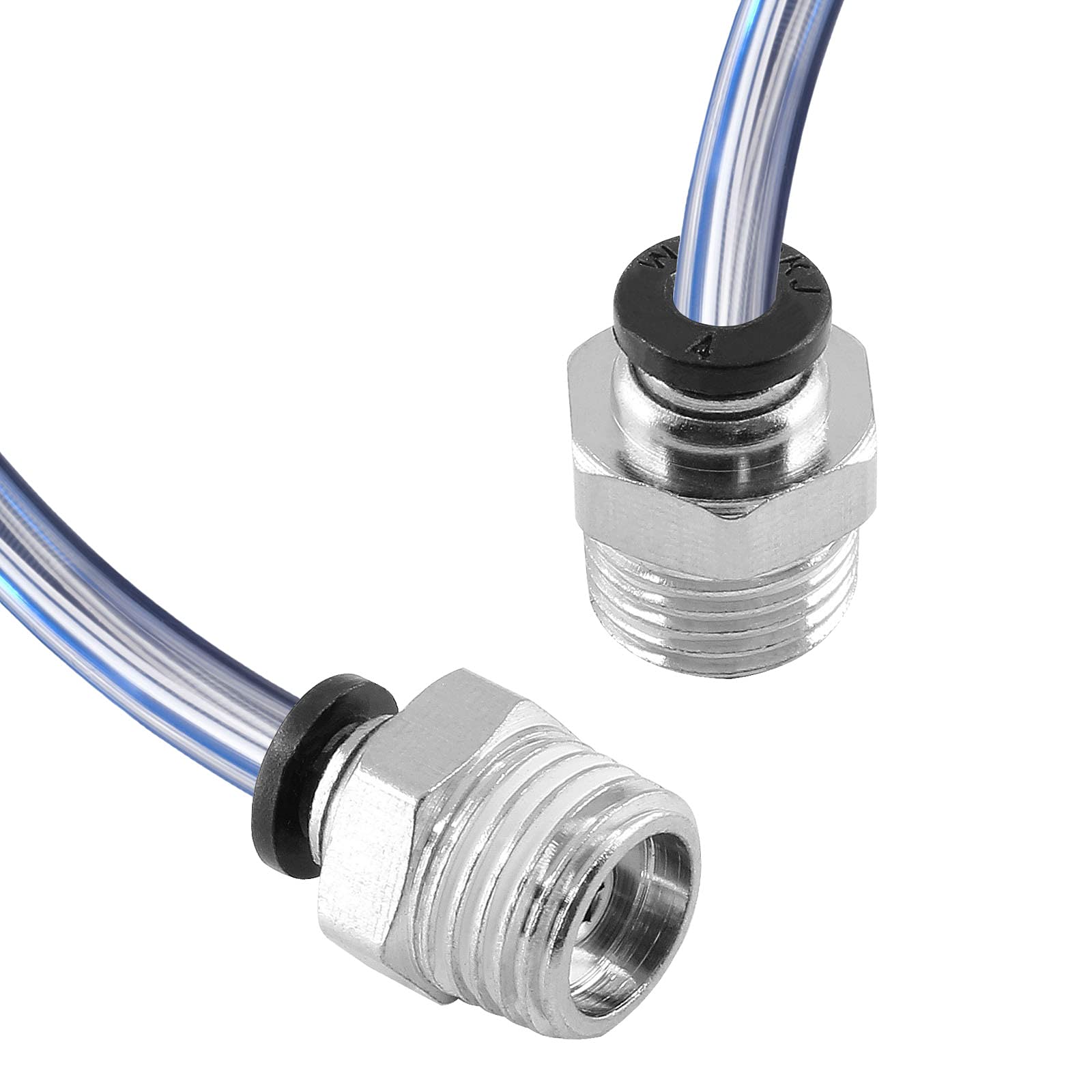 10Pcs Male Straight Push to Connect Fittings 4mm Tube OD x 1/4 inch NPT Thread - Air Hose Quick Connect Couplings for Pneumatic Tools, Compressors, DIY Projects - Perfect for Air Compressor Systems, Plumbing, and Home Workshop Applications