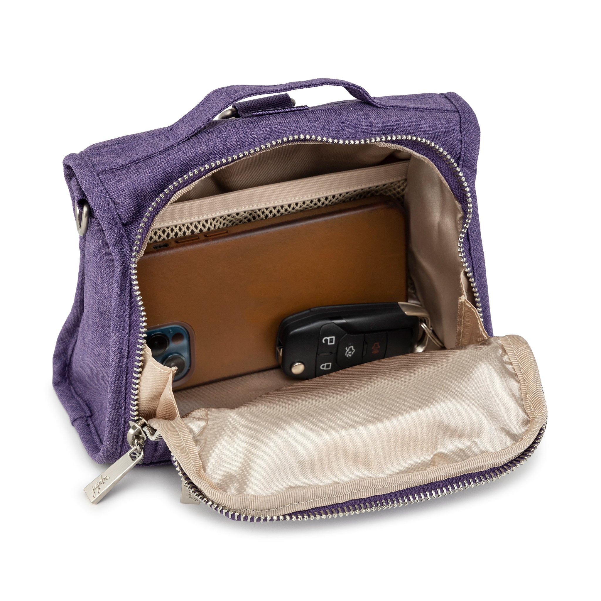 Ju Ju Be Chromatics Raspberry Jam & Grape Crush Collection - Stylish Diaper Bag & Tote for Moms, Perfect for Travel, Work & Everyday Use