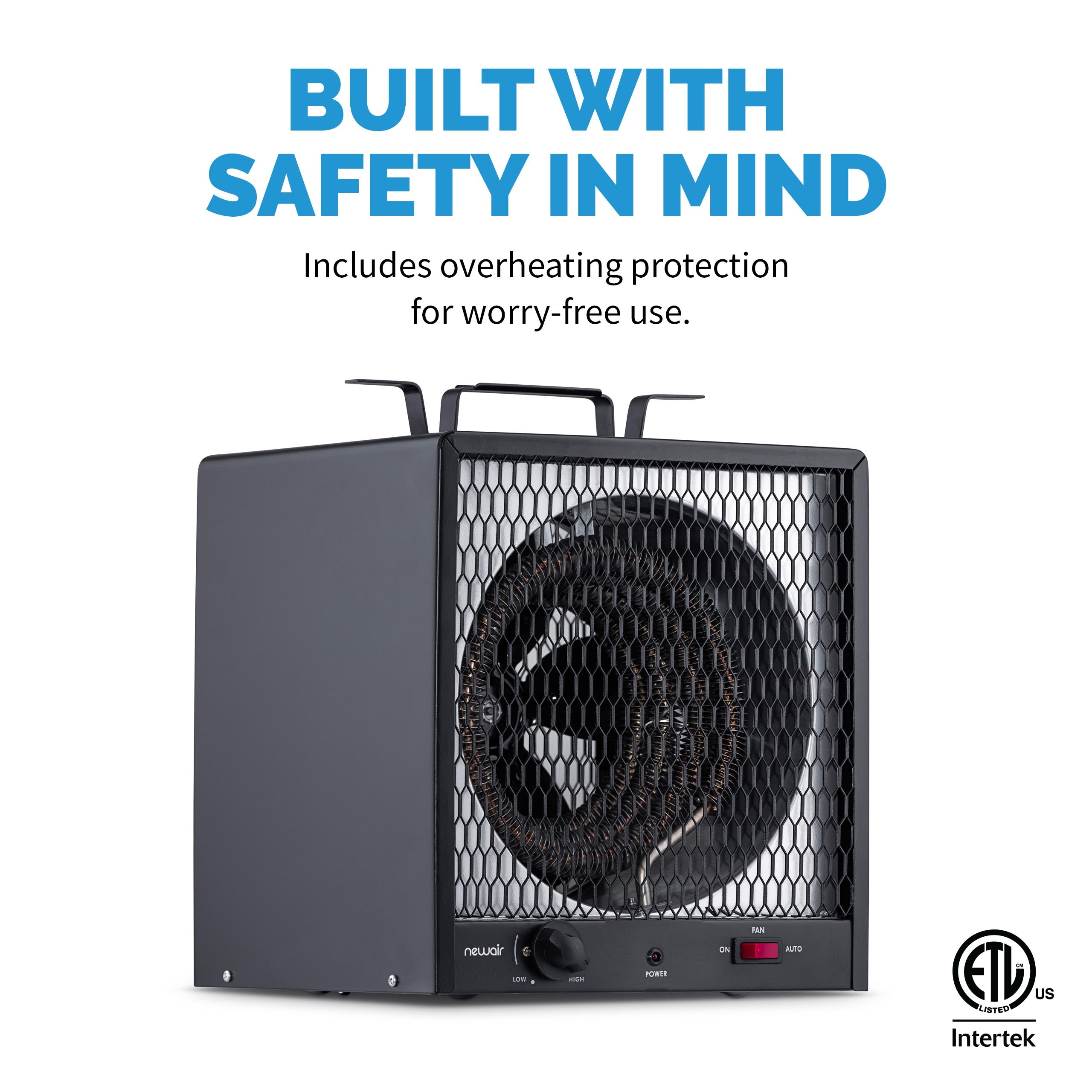 Newair® 240V Portable Electric Garage Heater - Fast Heating, Energy Efficient Space Heater for Workshops, Basements & Outdoor Use