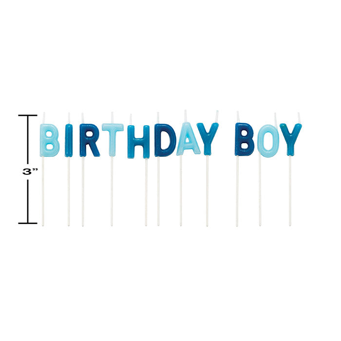 12-Piece Bulk Birthday Boy Pick Candles - Fun Cupcake Toppers for Kids' Birthday Parties & Celebrations
