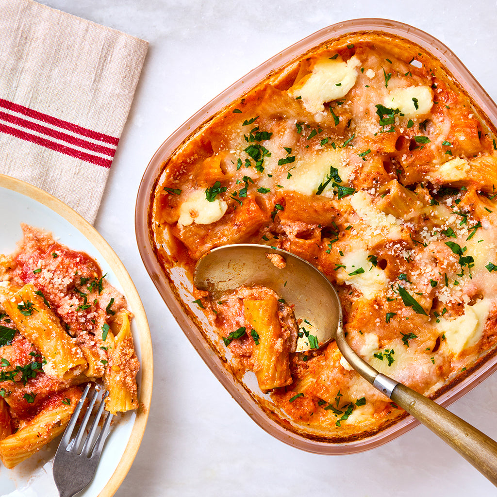 No Boil Baked Ziti Pasta - Easy Oven Ready Italian Dinner for Family Gatherings & Potlucks
