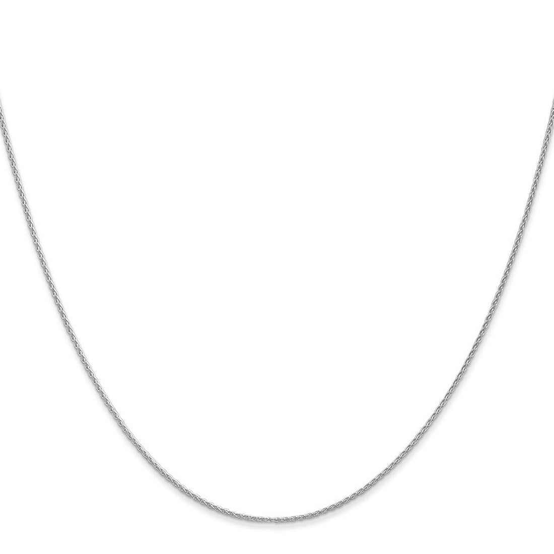 14K White Gold Solid Lobster Claw Anklet - 1.0mm Round Wheat Chain Ankle Bracelet for Women & Men | Elegant Everyday Jewelry, Perfect for Beach, Office & Special Occasions