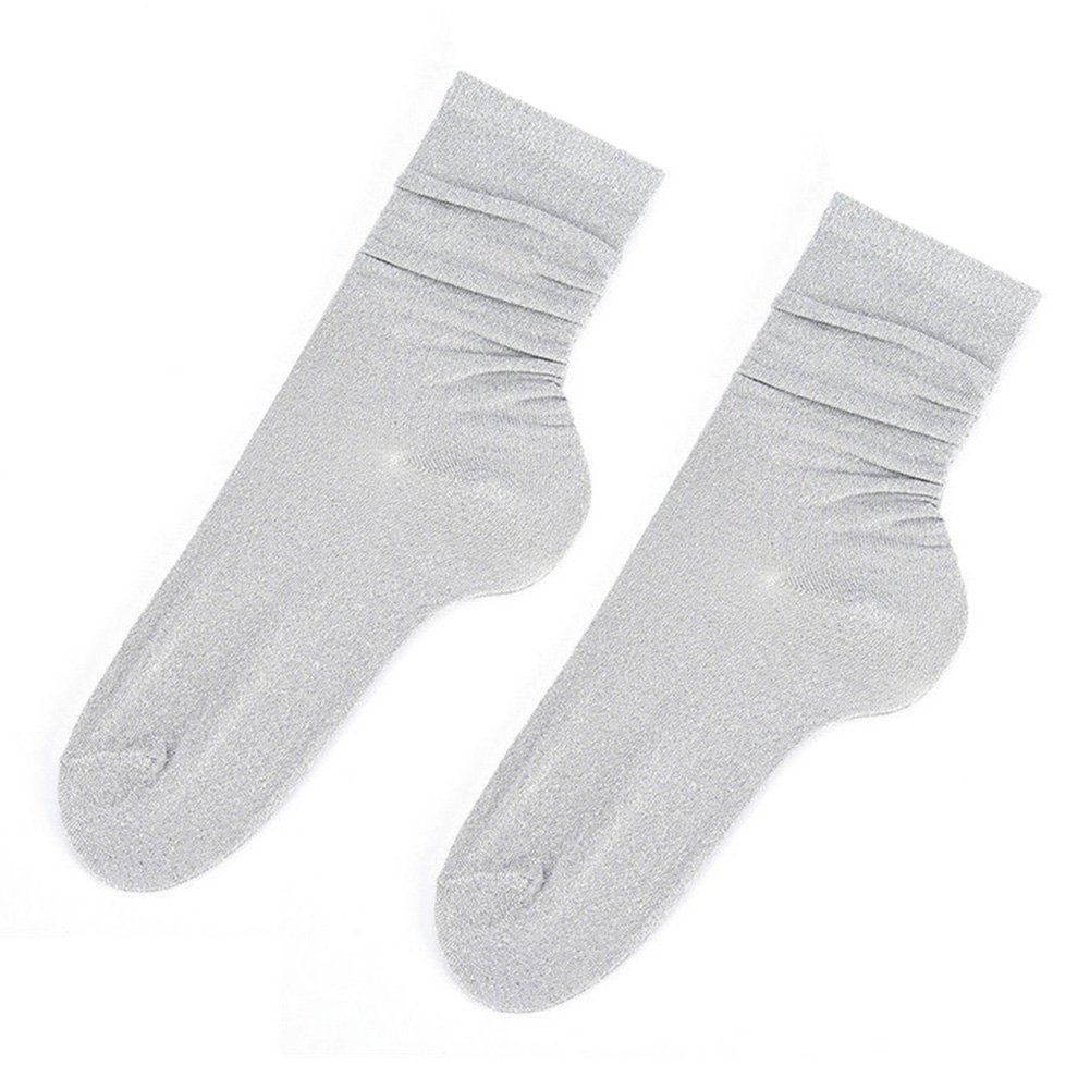 Hwangli Women's Glitter Shiny Casual Socks - Solid Color Winter Warm Socks for Women - Perfect Gift for Christmas, Party & Daily Wear