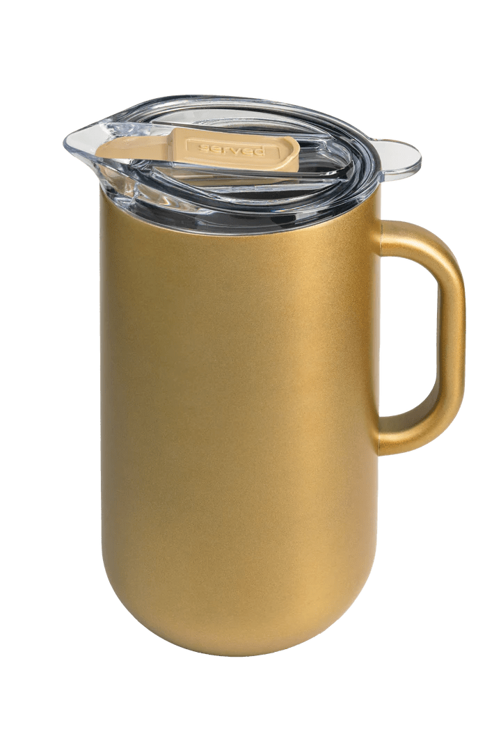 Premium Insulated Pitcher - 64oz Stainless Steel Thermal Carafe with Lid & Spout - Keeps Beverages Hot/Cold for Hours - Perfect for Iced Tea, Coffee, Lemonade, Water - Ideal for Restaurants, Parties, Outdoor Events