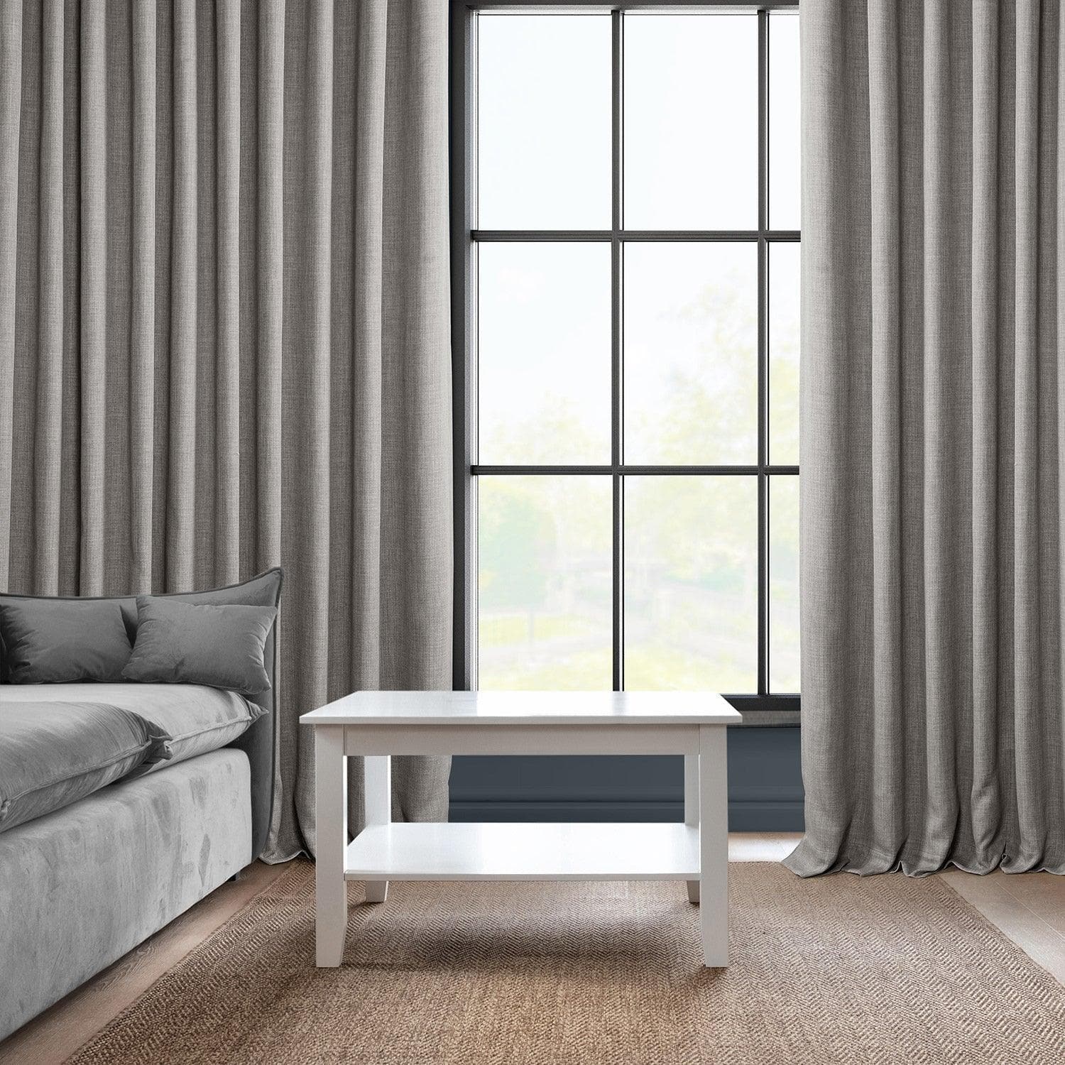 Textured Faux Linen Blackout Curtains with Clay Grommet - Thermal Insulated Window Drapes for Bedroom, Living Room & Home Decor