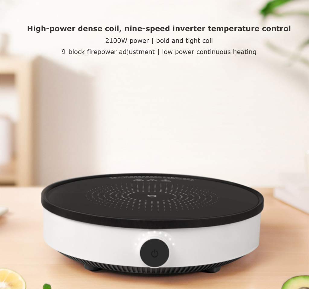 2100W Portable Induction Cooktop with 9 Power Levels - One-Touch Control, Stainless Steel Pot Compatible, Perfect for Camping, Dorm Cooking & Small Kitchen Spaces