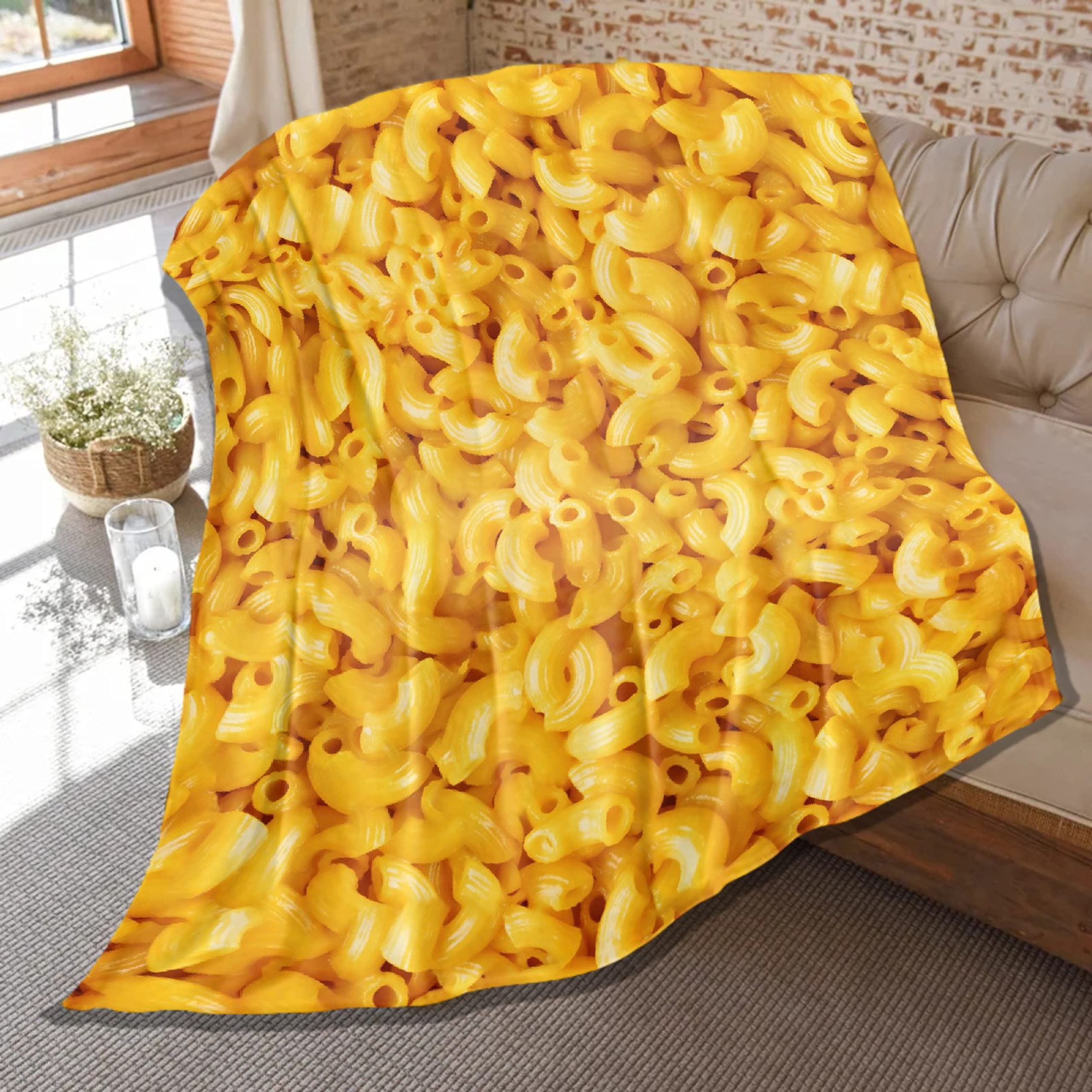 Soft Plush Flannel Throw Blanket for Kids, Women & Men - Lightweight Cheese Blanket for Couch, Bed & Sofa - Extra Large 120