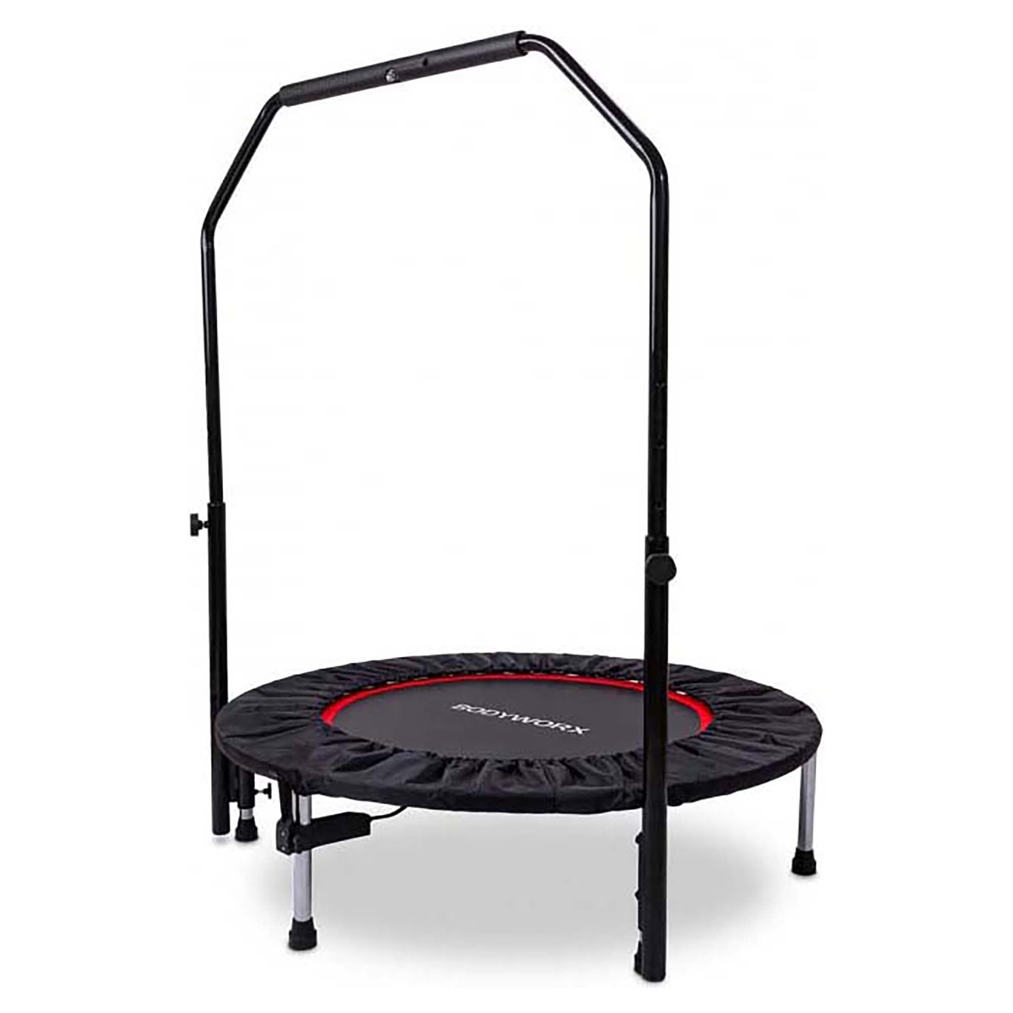 40 Inch Rebounder Trampoline with Handle - Foldable Mini Trampoline for Home Fitness, Workout & Jumping Exercises - Perfect for Adults & Kids Indoor/Outdoor Exercise