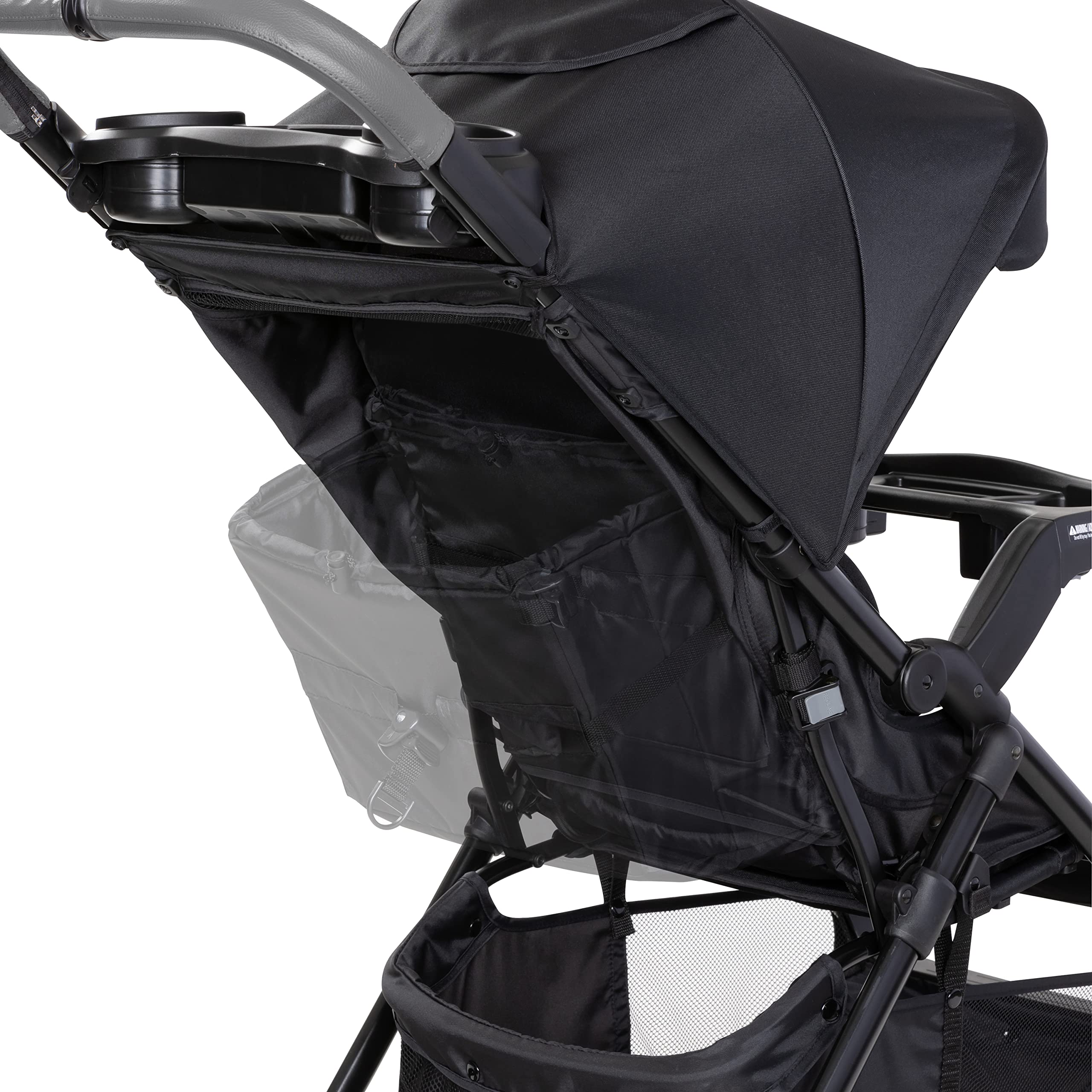 Baby Trend Passport® Cargo Stroller - Lightweight Travel Stroller with Large Storage Basket, Adjustable Canopy & One-Hand Fold, Fieldstone Grey - Perfect for Shopping, Travel & Everyday Use