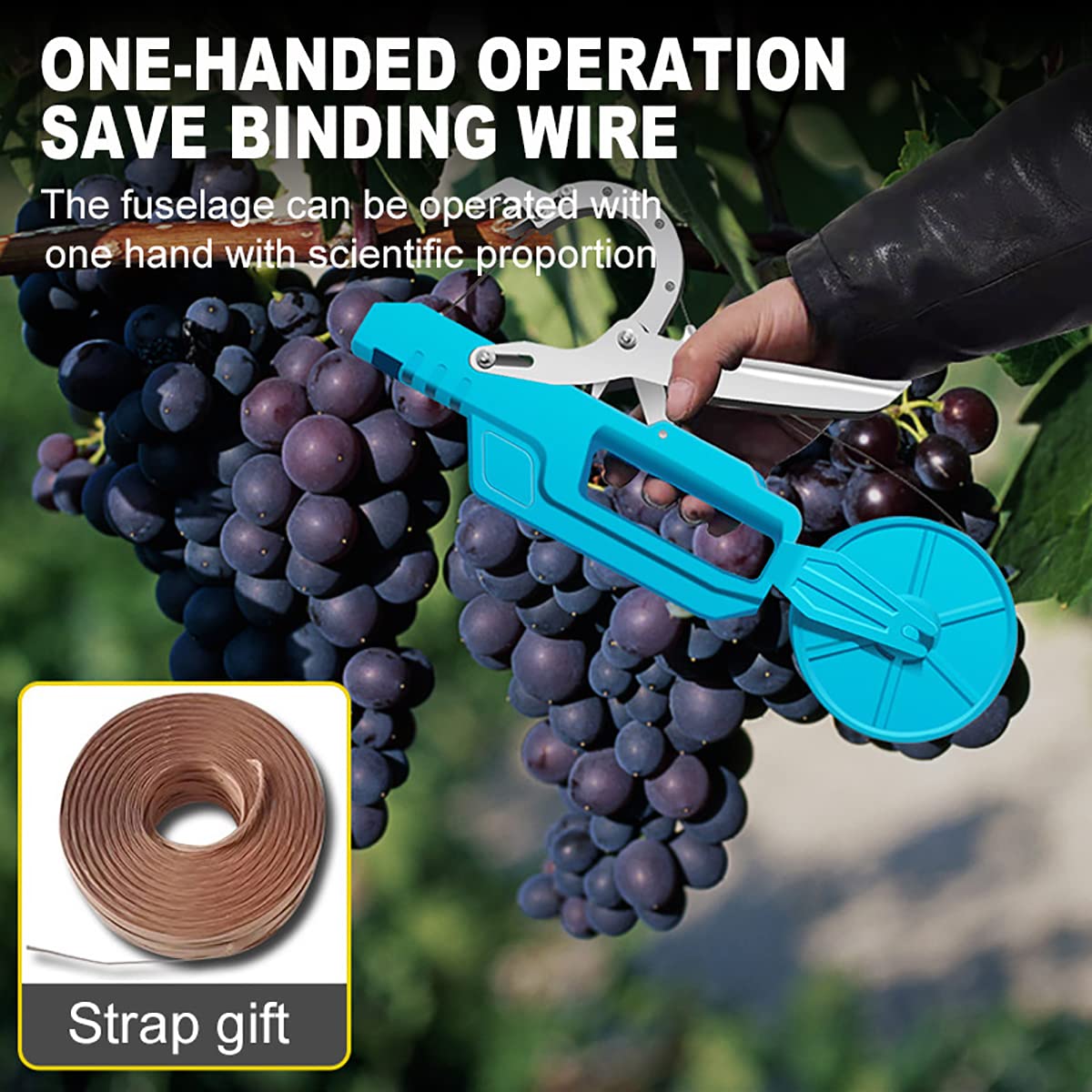 Electric Plant Tying Machine - Professional Vineyard Bundling Tool with Plant Tape for Vegetables, Grapes, Tomatoes, Cucumbers & Peppers | Garden, Farm & Greenhouse Use