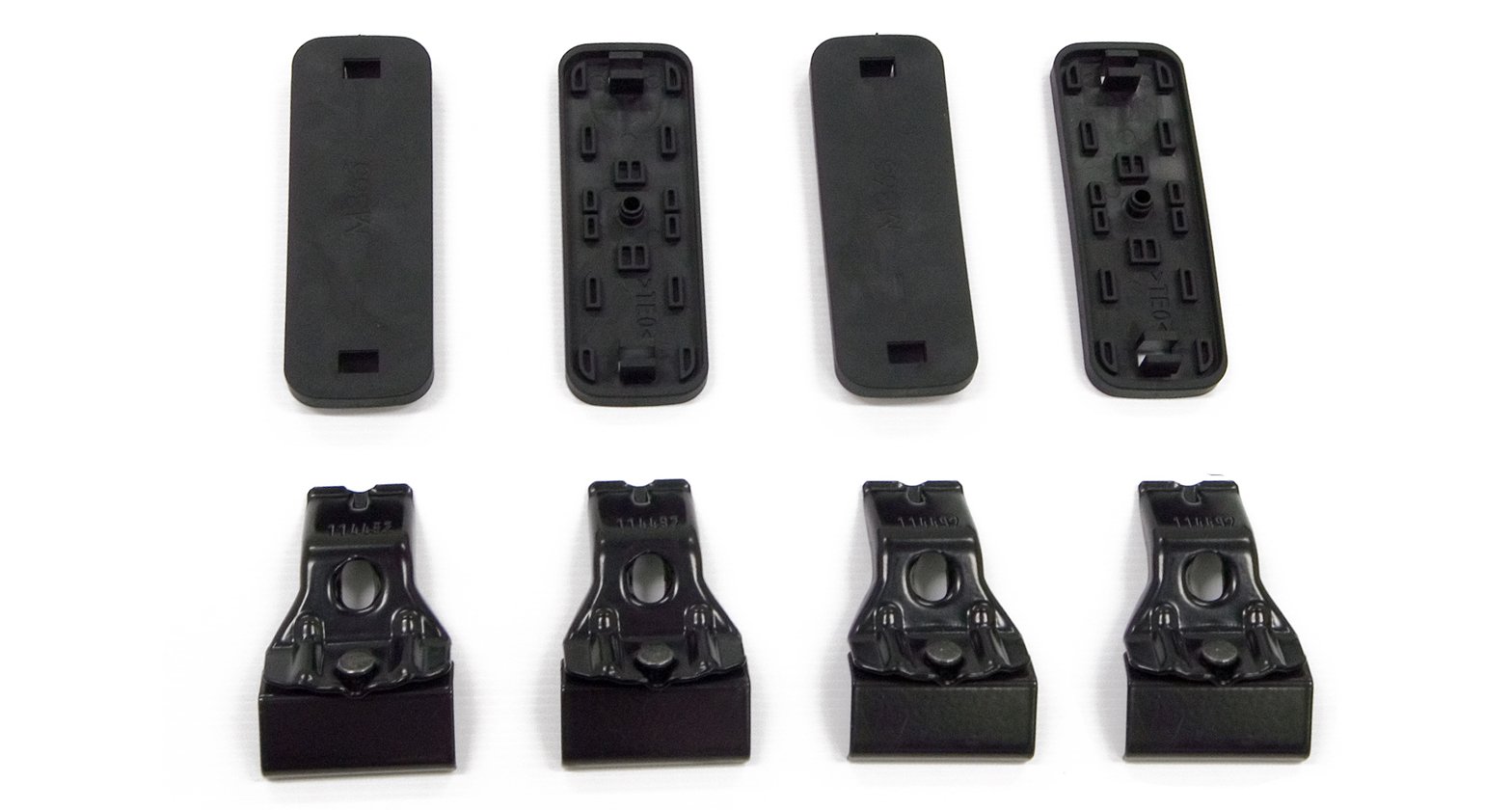 Rhino Rack 2500 Universal Roof Rack Pad and Clamp Kit (Set of 4) - Heavy Duty Protection for Kayaks, Surfboards, Ladders & Cargo - Perfect for SUVs, Trucks & Crossovers