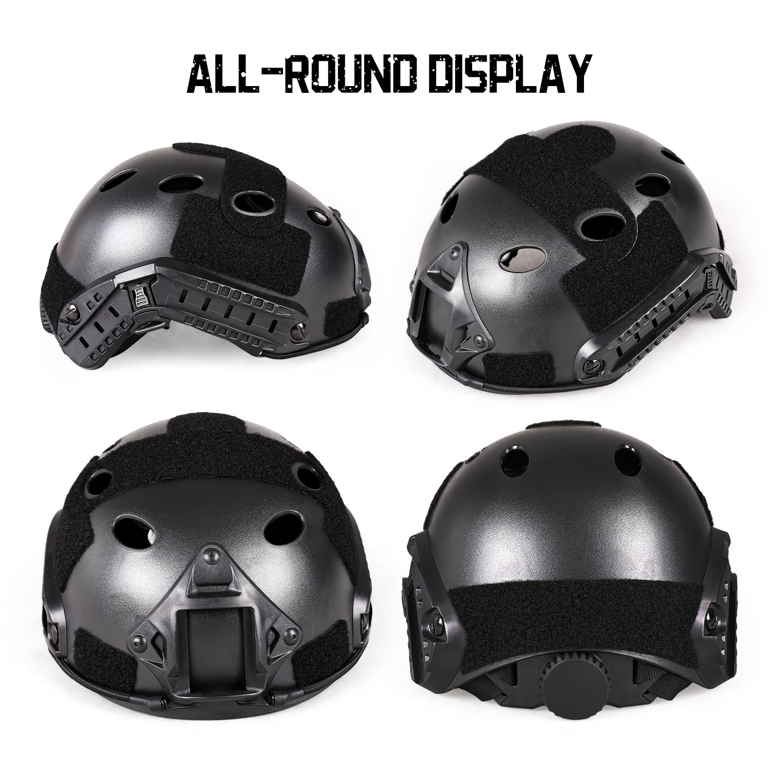 Adjustable Tactical Helmet with Removable Cover - Military PJ Style Helmet for Airsoft, Hunting & Shooting | NVG Mount Compatible for Night Vision Goggles | Perfect for Cosplay, Outdoor Adventures & Tactical Training