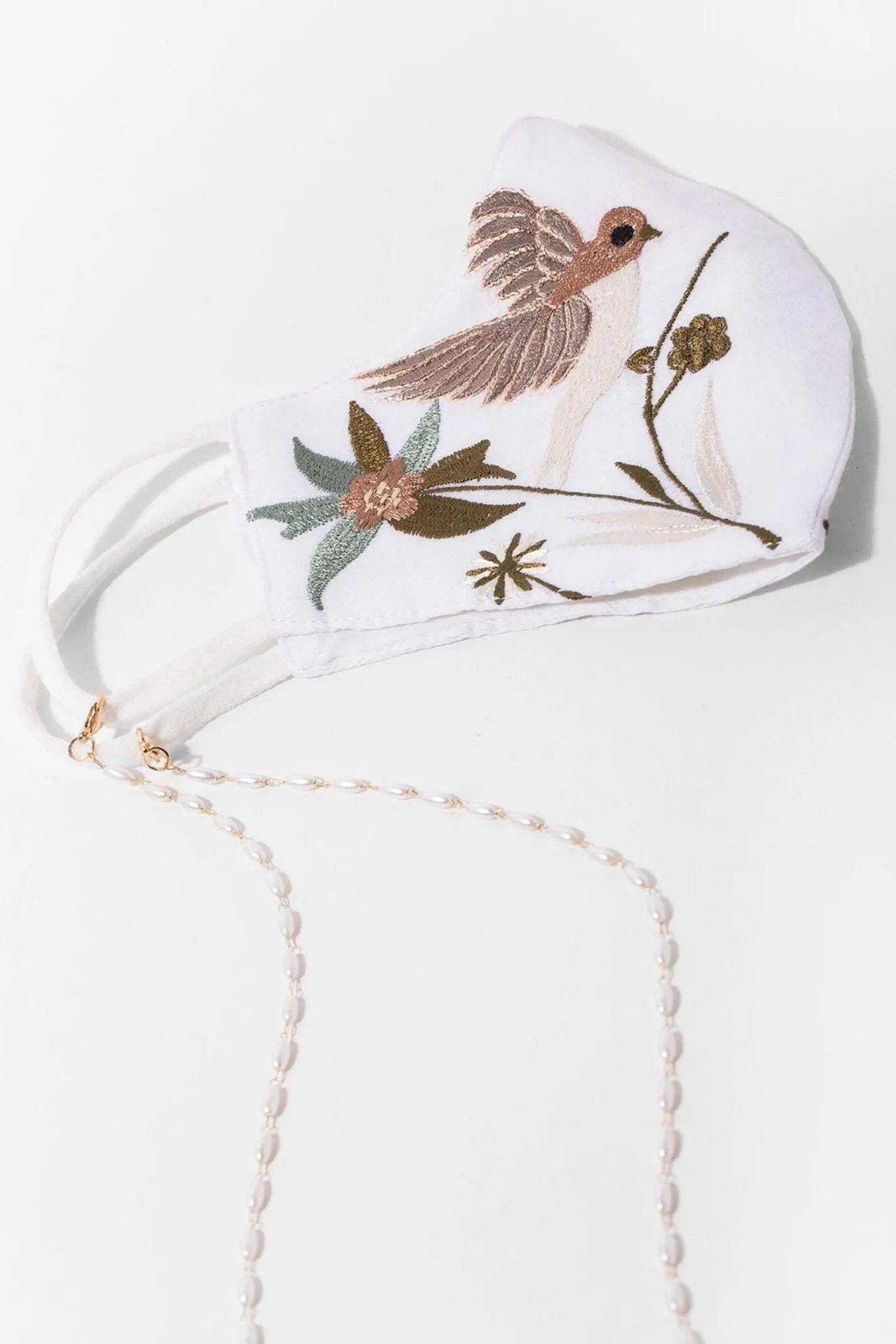 Hummingbird Embroidered Face Mask - Reusable Washable Cotton Fabric with Adjustable Ear Loops for Women & Men - Perfect for Outdoor Activities, Travel, and Daily Protection