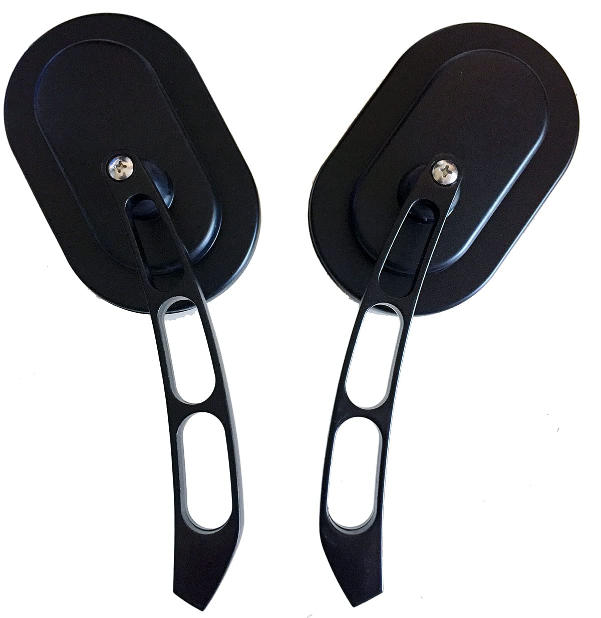 Black Magnum Oval Head Teardrop Stem Motorcycle Mirrors - Compatible with 2015 KTM 1190 Adventure R - Durable Replacement Mirrors for Enhanced Visibility & Safety - Perfect for Road Trips, Highway Cruising and Adventure Riding