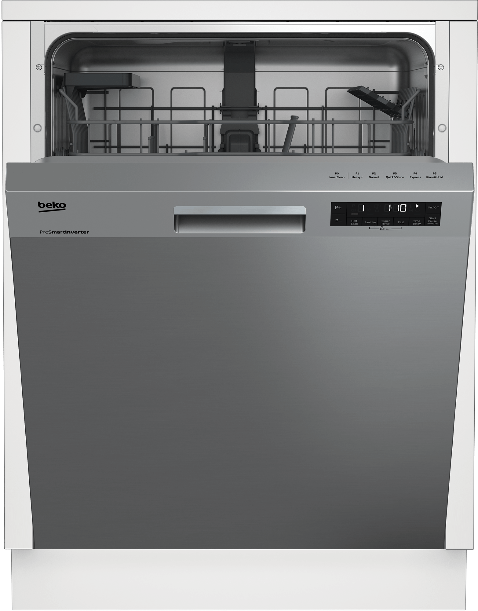 Beko DUT25401XHW 24-Inch Built-In Tall Tub Dishwasher - 14 Place Settings, 48 dBA Ultra Quiet, Energy Star Certified - Perfect for Large Families and Open-Concept Kitchens