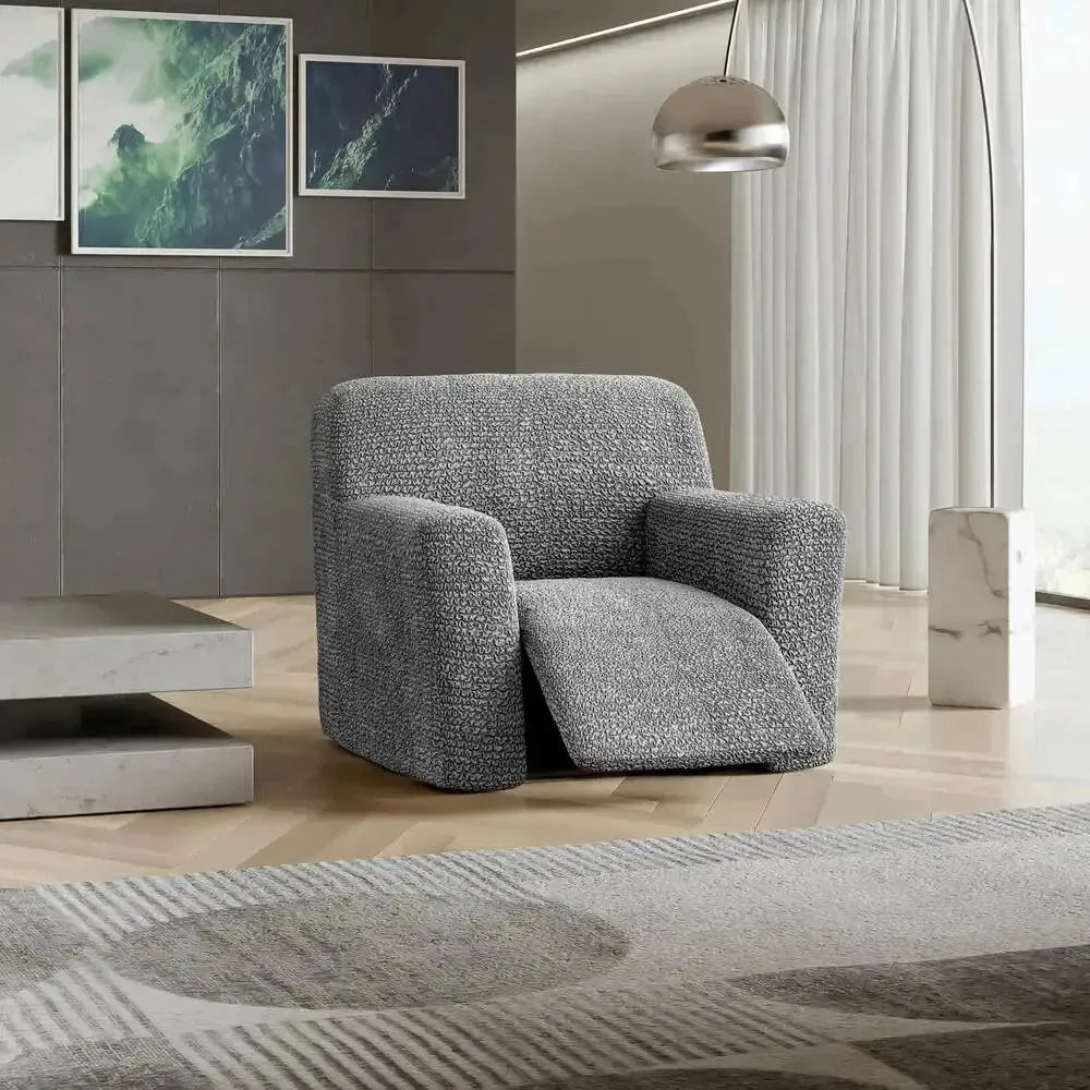 Microfiber Reclining Armchair Slipcover - Stretchable Furniture Protector for Living Room, Bedroom & Home Theater - Easy Wash Sofa Cover for Comfort & Style