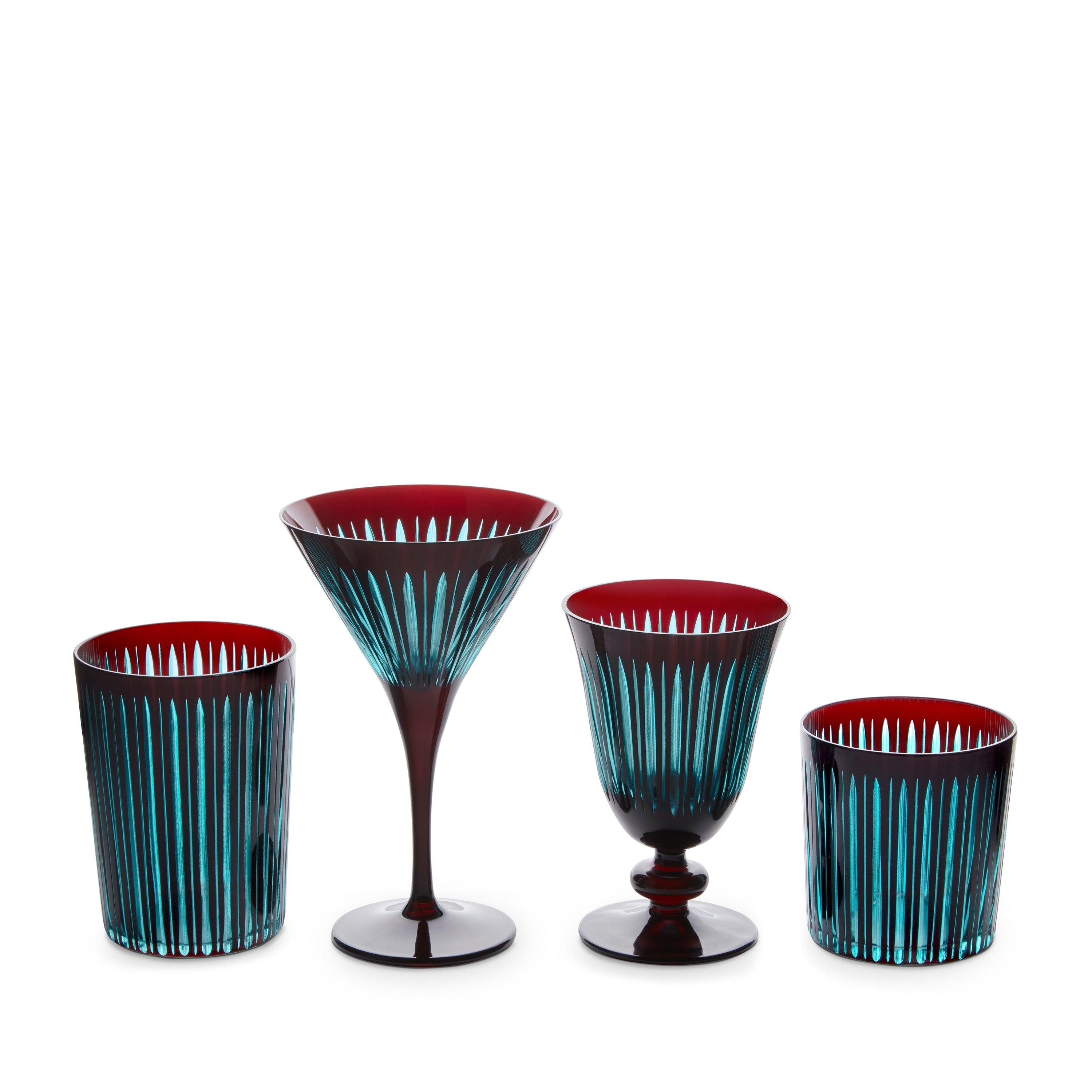 Premium Prism Wine Glasses - Elegant Bordeaux Crystal Set of 4 - Perfect for Dinner Parties, Weddings & Wine Tasting Events