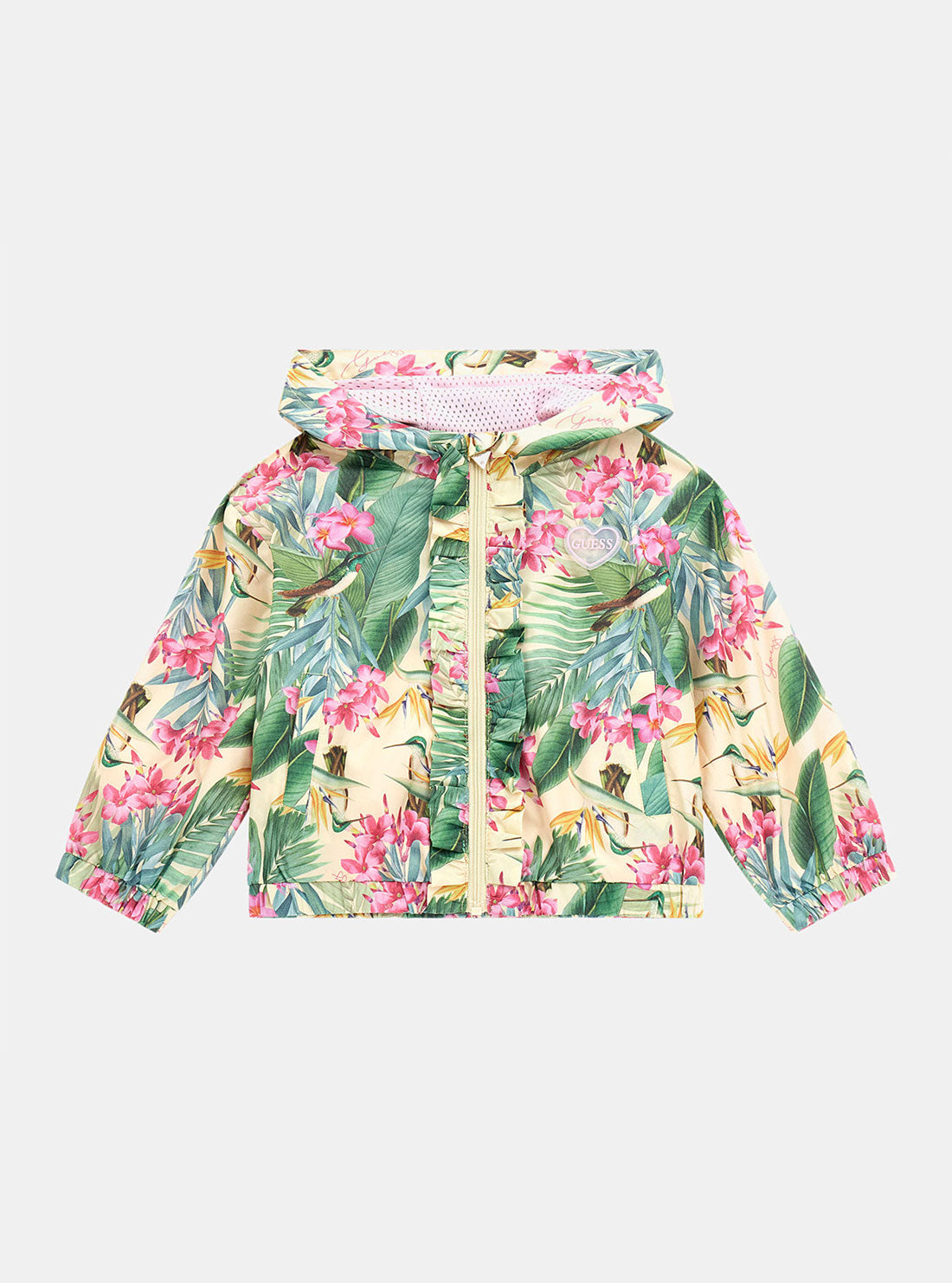 Floral Print Hooded Windbreaker Jacket for Women - Lightweight Waterproof Windbreaker with Pockets - Perfect for Hiking, Running & Outdoor Activities