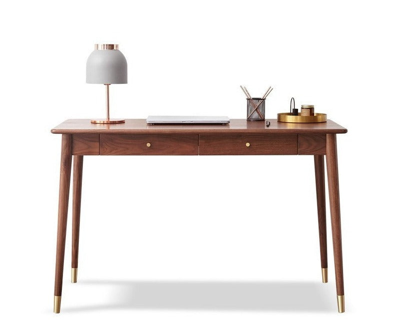 Premium Black Walnut Solid Wood Office Desk - Handcrafted Executive Workstation for Home & Business | Perfect for Remote Work, Study & Professional Workspaces