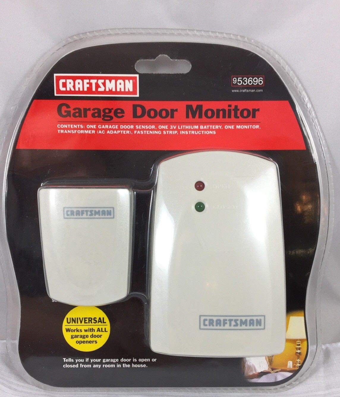 Craftsman Wireless Garage Door Monitor - 53696 | Smart Garage Door Sensor with Real-Time Alerts & Remote Monitoring | Perfect for Home Security & Smart Garage Automation