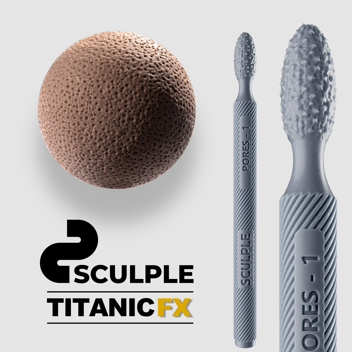 Sculpey Human Skin Texture Set - 8 Piece Polymer Clay Sculpting Tools Kit for Realistic Face & Body Modeling - Perfect for Artists, Cosplay & Halloween Makeup FX
