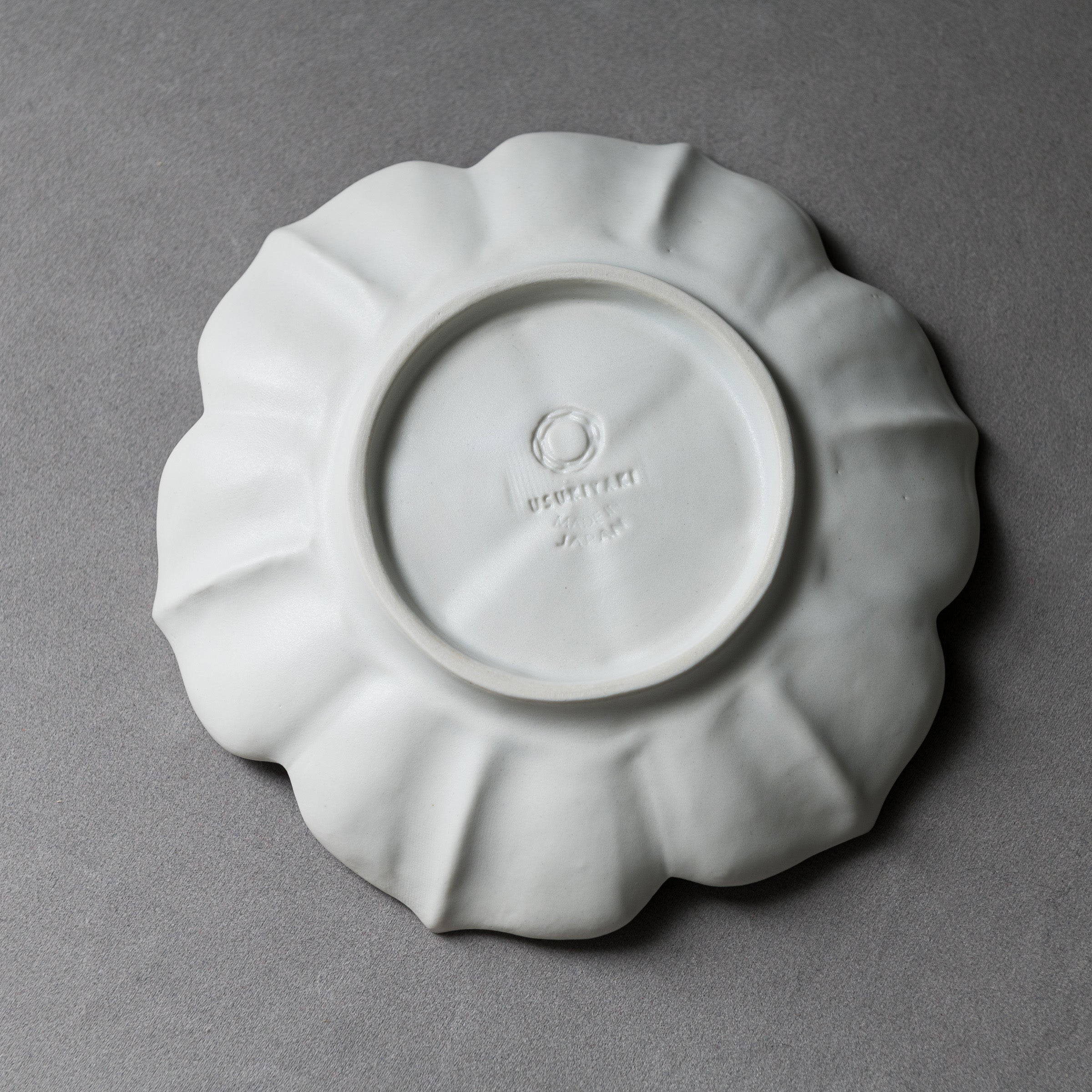 USUKIYAKI Ryoka Handmade Ceramic Plate Set - 2 Sizes (Small & Large) | Authentic Japanese Stoneware for Sushi, Sashimi & Home Decor