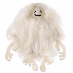 Handmade Felt Yeti Christmas Ornament - Festive Holiday Decor for Tree, Gift, and Home Decoration