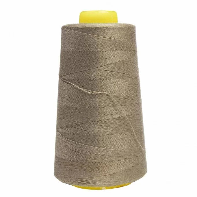 Premium Overlock Thread - Taupe Color for Sewing & Serging - Perfect for Quilting, Garment Construction & Home Decor Projects
