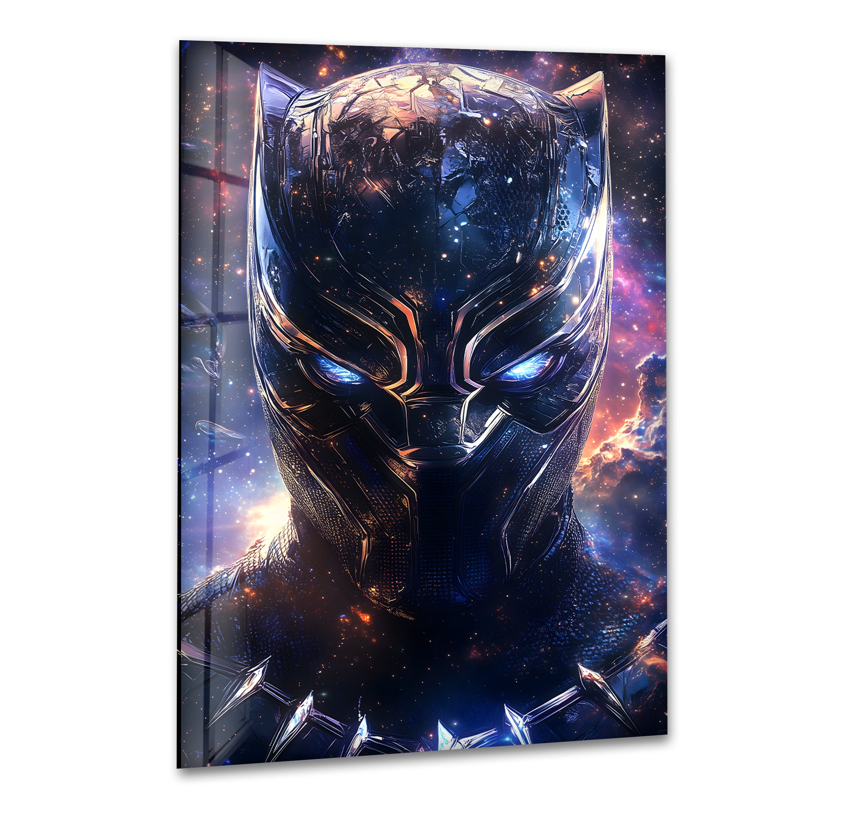 Black Panther Wakanda Forever Stained Glass Wall Art - Marvel Superhero Decor for Home, Office & Gifts