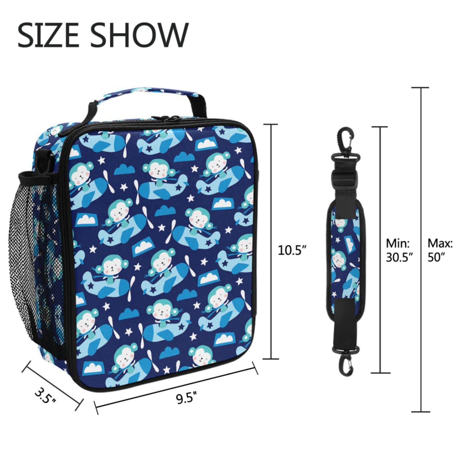ZZXXB Insulated Lunch Bag - Reusable Thermal Cooler Tote with Shoulder Strap for School, Work, Picnic & Outdoor Travel | Leakproof Food Container for Students & Adults