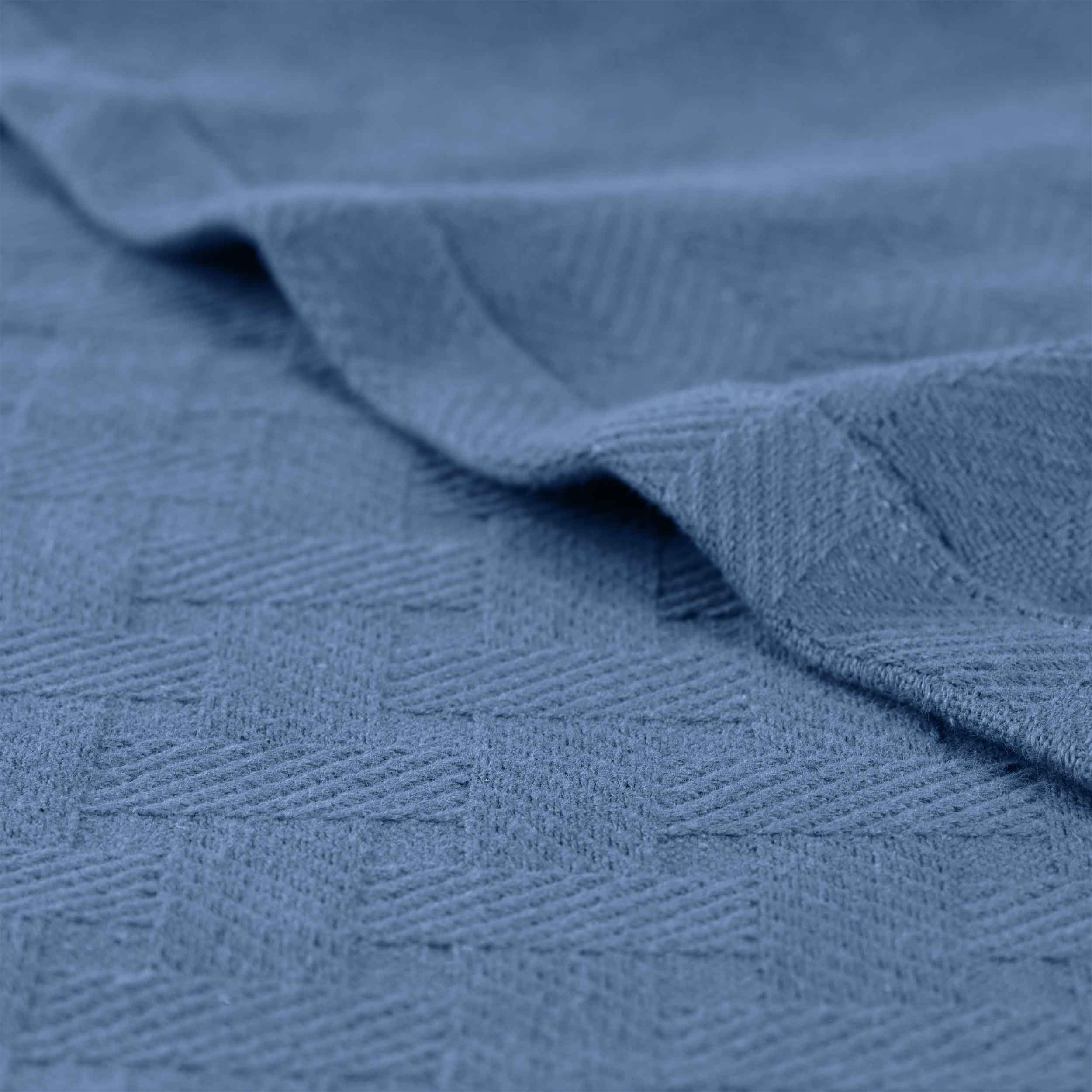 Soft Basketweave All-Season Cotton Bed Blanket & Sofa Throw - Lightweight Breathable Blanket for Bedroom, Living Room, Travel and Outdoor Use