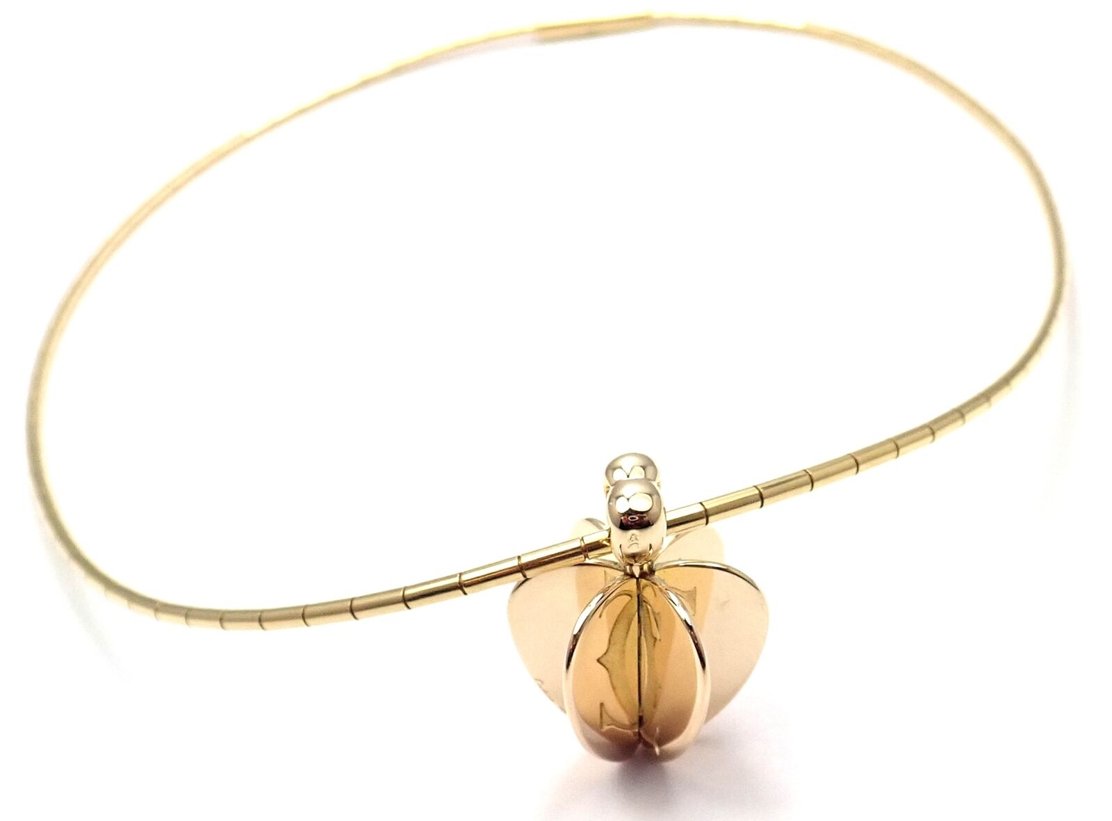 Authentic Cartier 18k Yellow Gold Double C Apple Heart Pendant Chain Necklace - Luxury Jewelry Gift for Women, Perfect for Valentine's Day & Anniversary