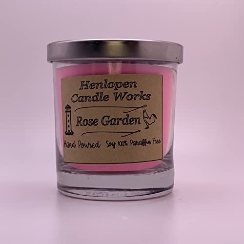 Rose Garden Scented Candle - Small Size for Home Decor, Romantic Gifts & Relaxation | Perfect for Bedroom, Bathroom & Meditation Spaces