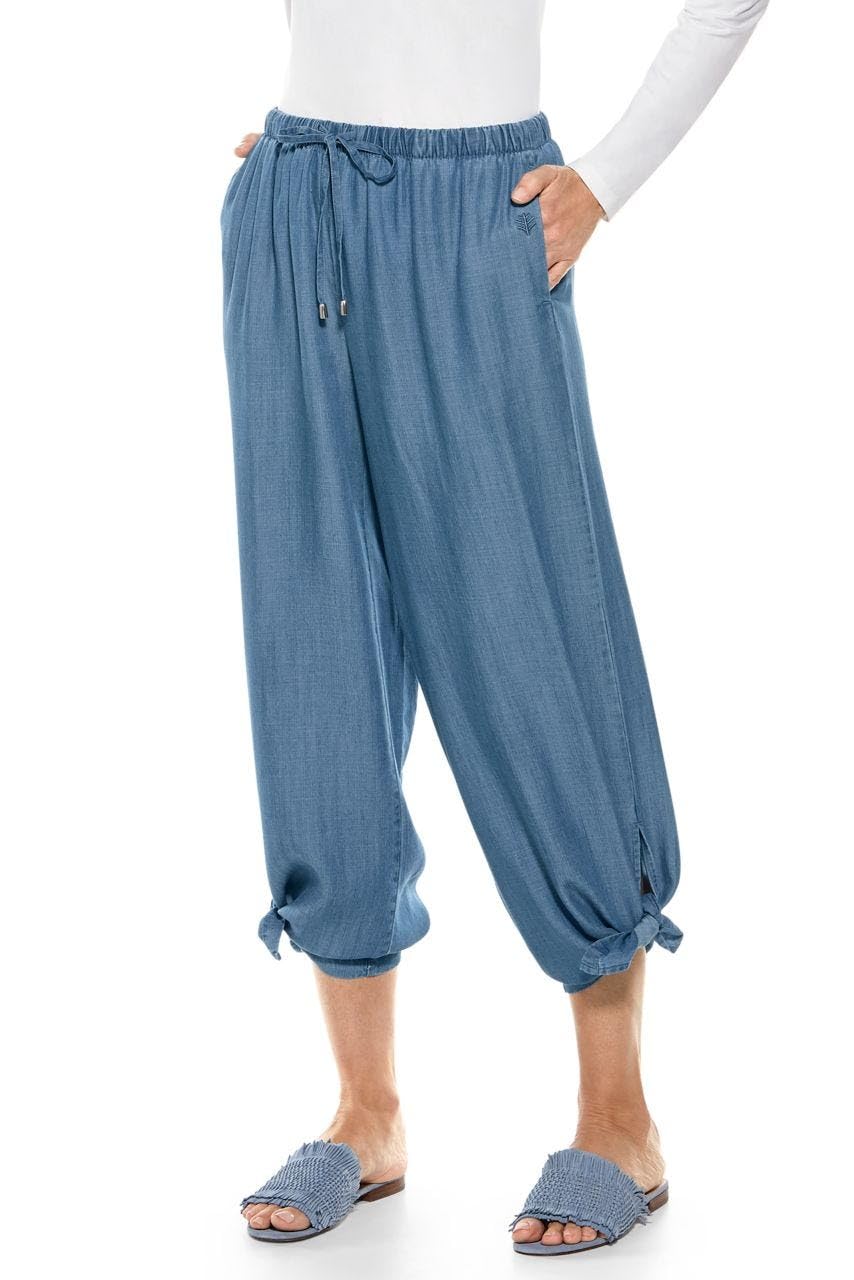 Coolibar UPF 50+ Women's Sun Protective Wide Leg Pants - Lightweight Travel & Beach Cover-Up for Summer Outdoor Activities