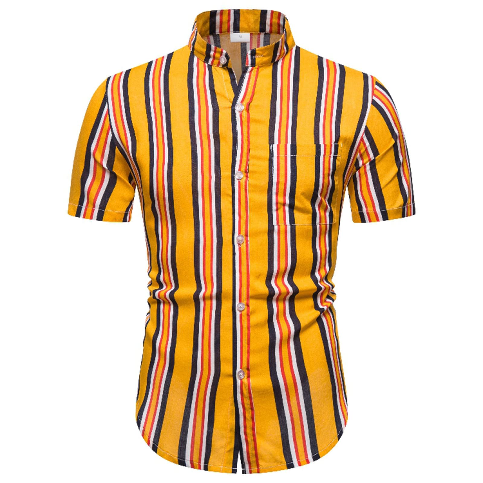 Men's Vertical Stripe Slim Fit Dress Shirts & Camp Shirts | Short Sleeve Button Down & Funny Graphic Tees | Motorcycle & Gold T-Shirts | White Flannel & Button Down Shirts for Casual & Formal Wear | Perfect for Office, Parties & Outdoor Activities