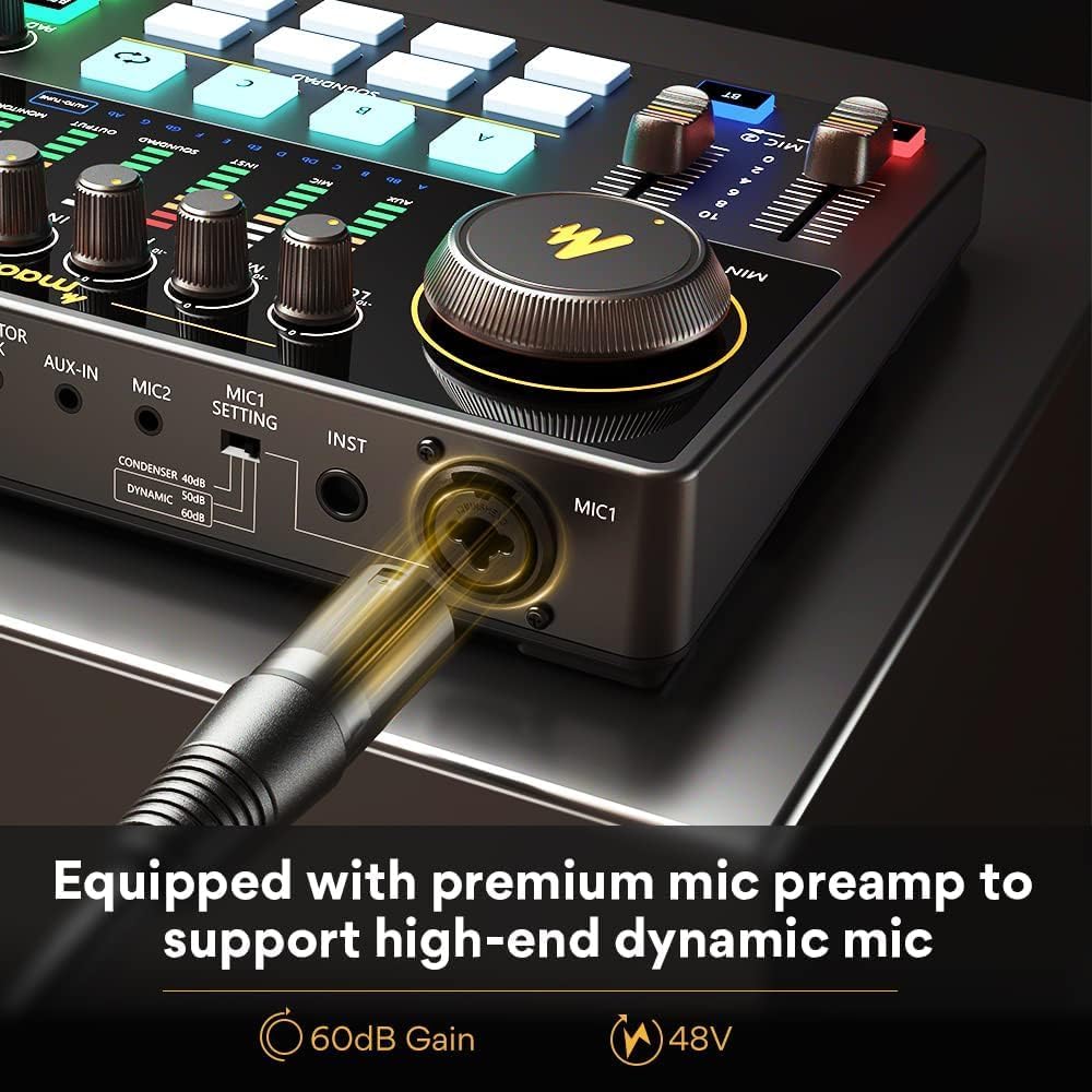 MAONO AME2 Duo Podcast Equipment Bundle - All-in-One Audio Interface with Premium Mic Preamp, XLR Condenser Microphone & 3.5MM Mic for Podcasting, Streaming, DJ, YouTube, Gaming & Home Studio Recording