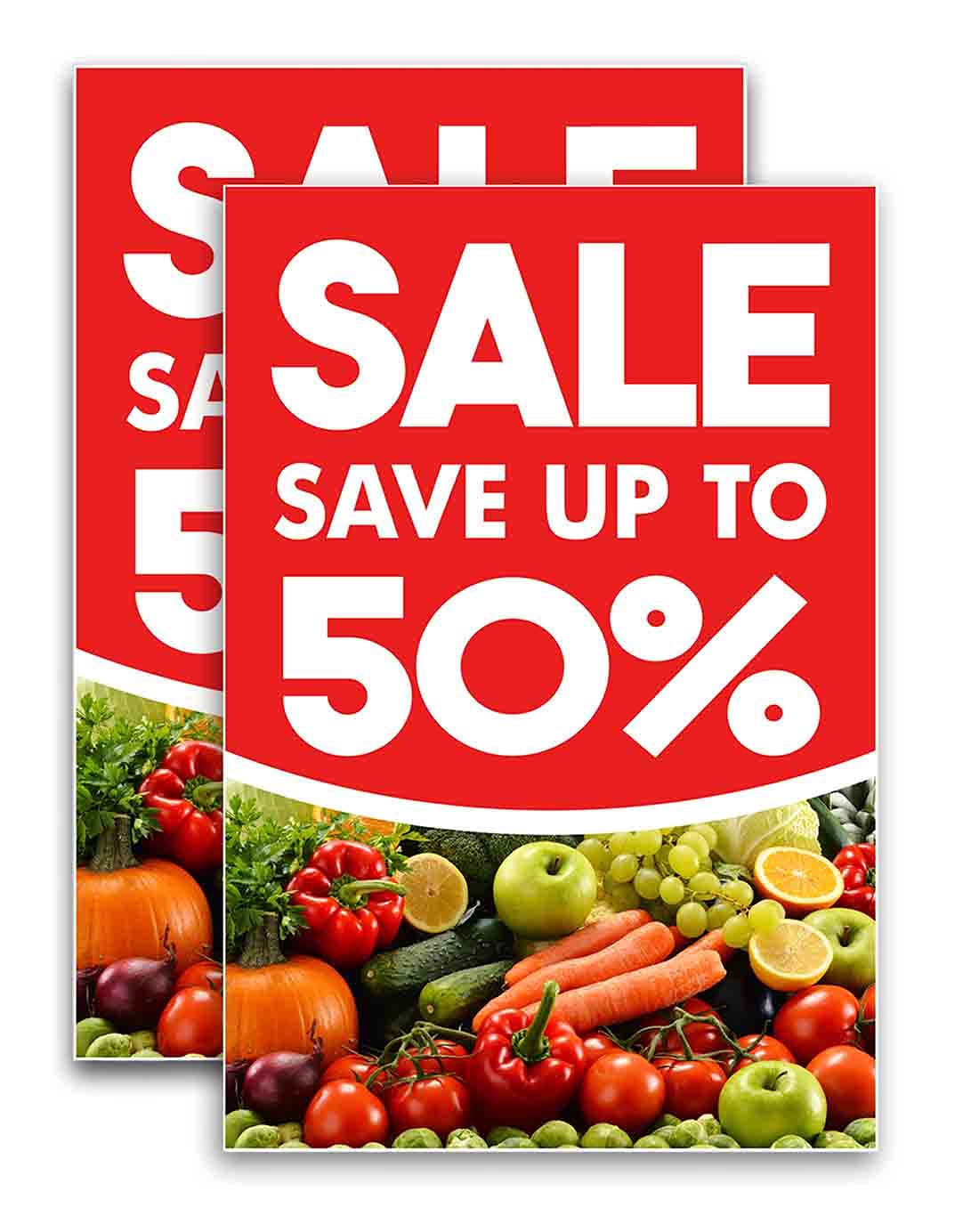 24x36 Vinyl Decal Pack of 2 - Grocery Store Decor