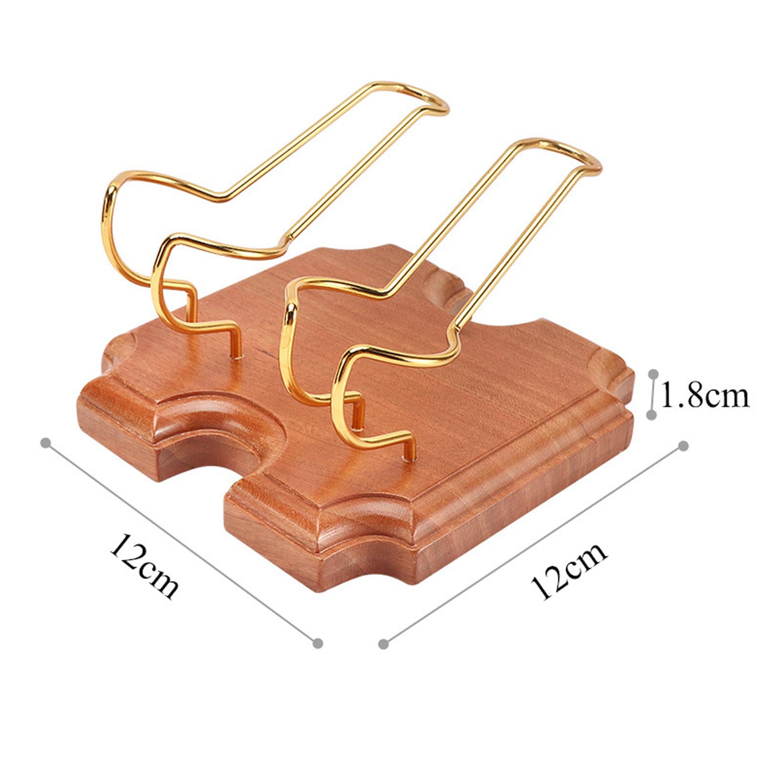 Premium Dual Wooden Tobacco Pipe Stand Holder with 2 Metal Slots - Elegant Pipe Display & Storage for Home, Office, or Smoking Lounge - Perfect Gift for Pipe Collectors & Enthusiasts