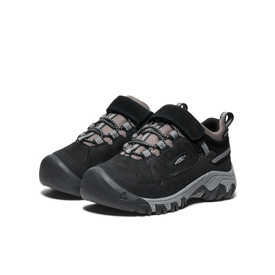 Little Kids' Targhee IV Waterproof Hiking Shoes for Boys & Girls | Black/Steel Grey | Outdoor Adventure, Trail Walking & Camping