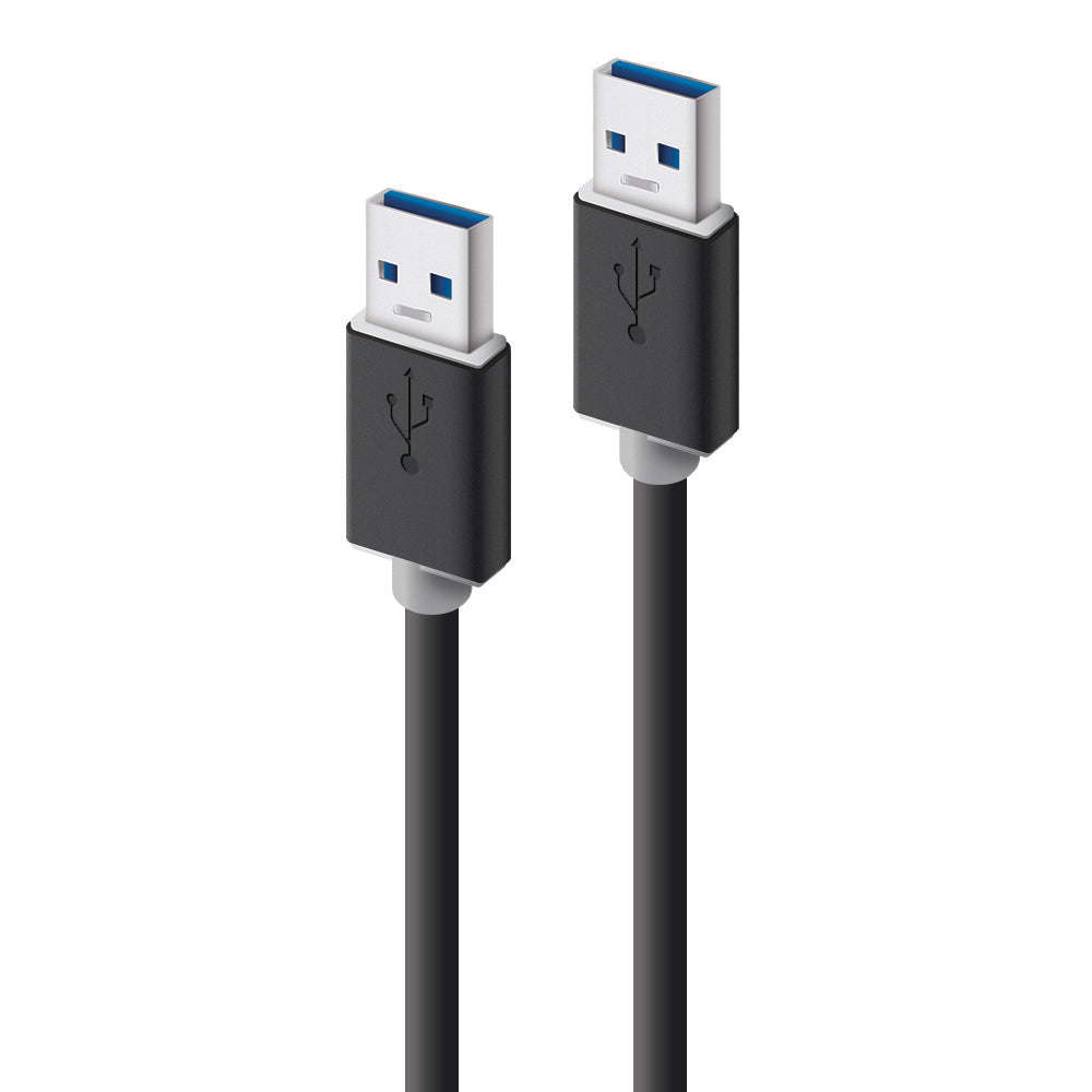 High-Speed USB 3.0 Type A Male to Male Cable - 5Gbps Data Transfer, Backward Compatible - Perfect for External Hard Drives, Printers & PC Connections