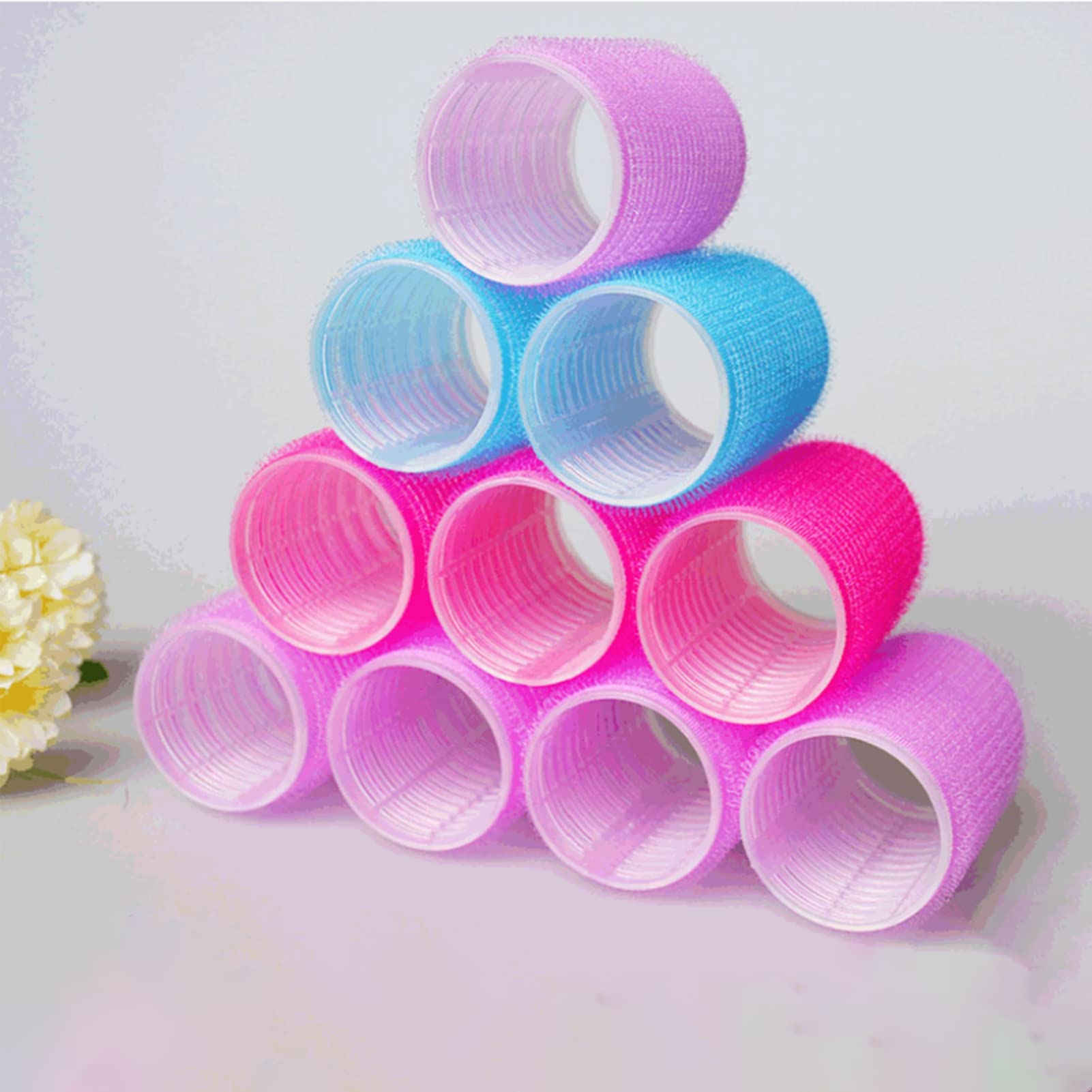 3PCS Self-Grip Hair Rollers Set for Heatless Curls - Soft Sponge Rollers for Long, Medium, Short, Thick & Thin Hair - Perfect for Bangs & Volume - Salon-Quality Hair Styling at Home (Great for Parties, Weddings & Everyday Styling)